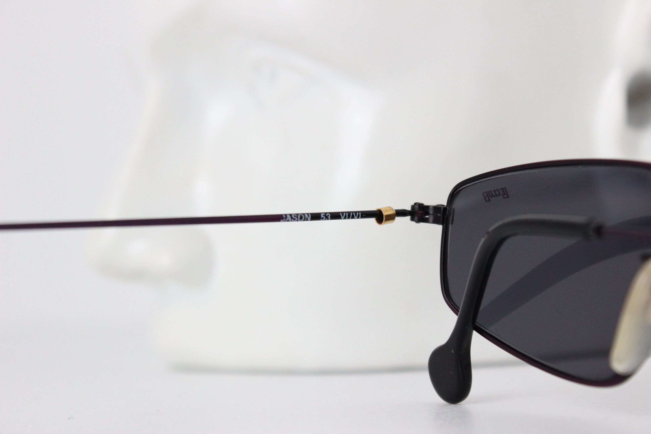 90s Le Club Actif Italy Matte Purple Metal Geometric Sunglasses