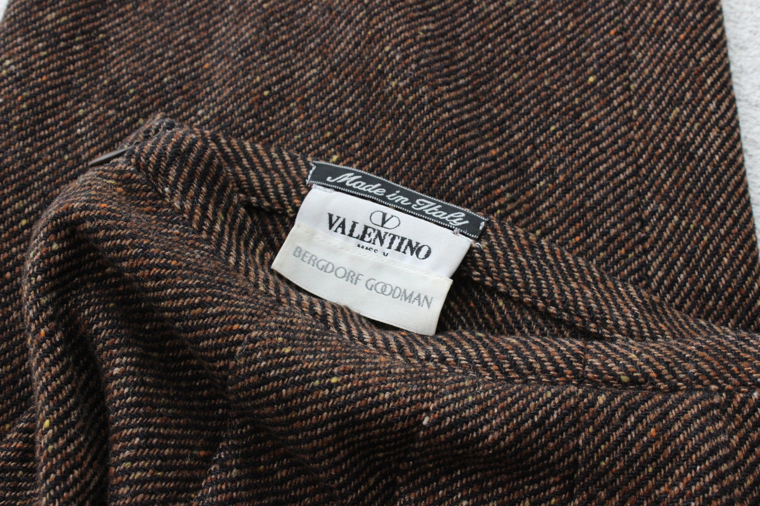 80s VALENTINO Wool Tweed Trousers