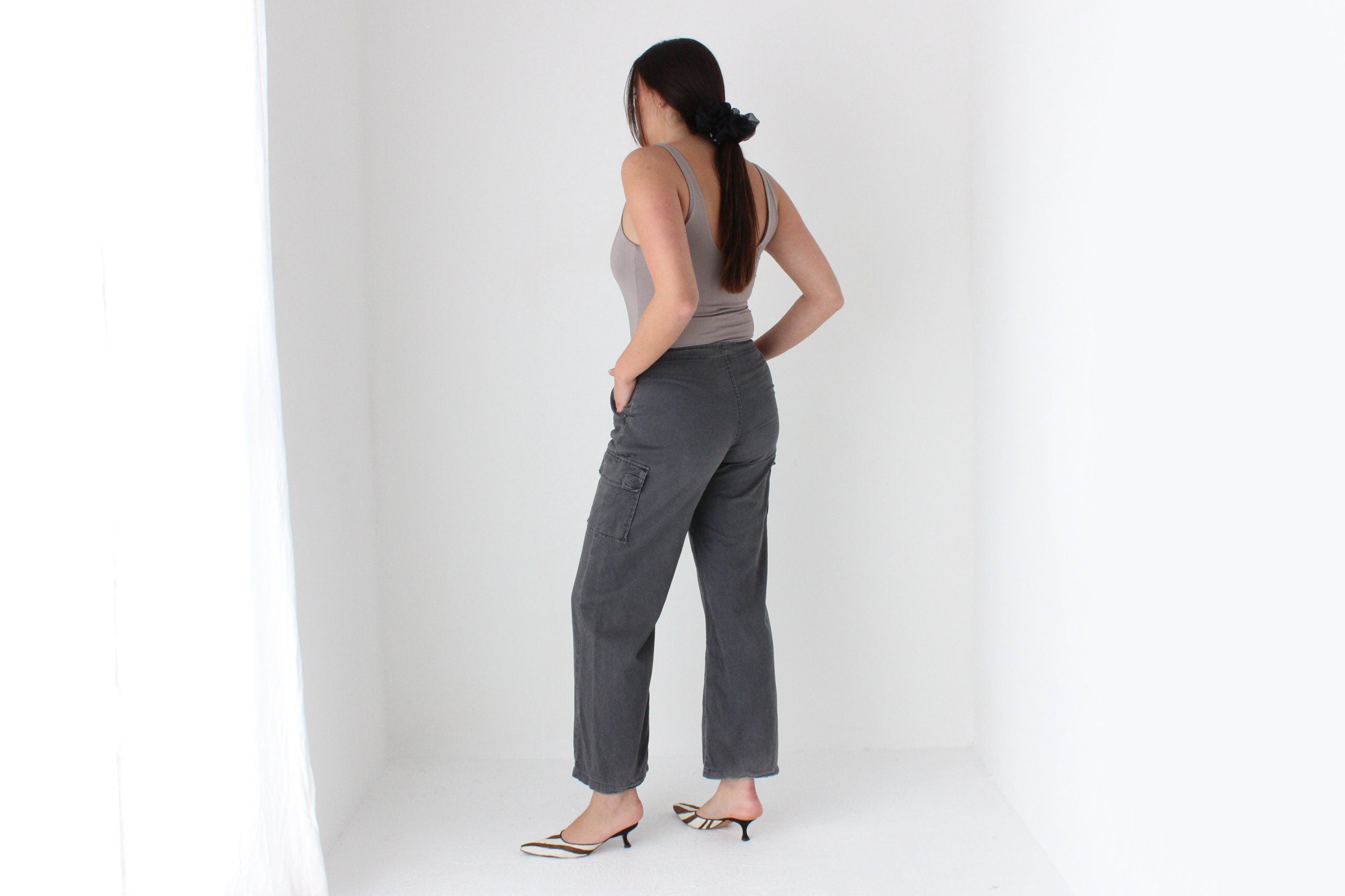 90s Faded Cotton Unisex Cargo Pants