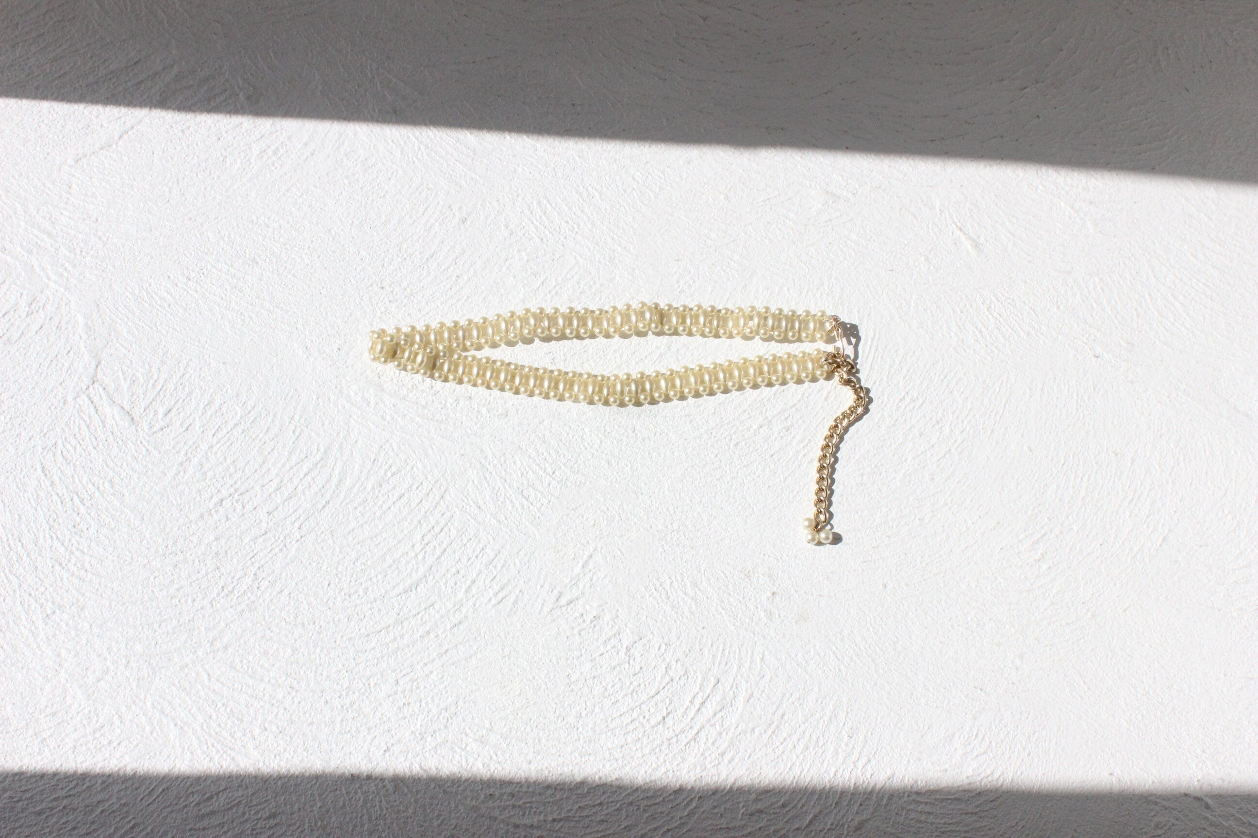 80s Chain of Pearls Bridal Accessory Belt