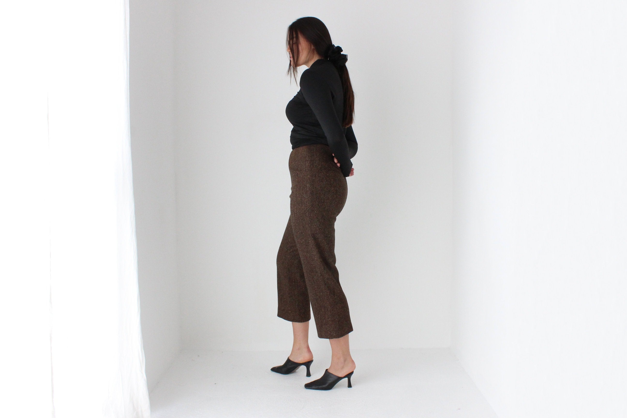 80s VALENTINO Wool Tweed Trousers