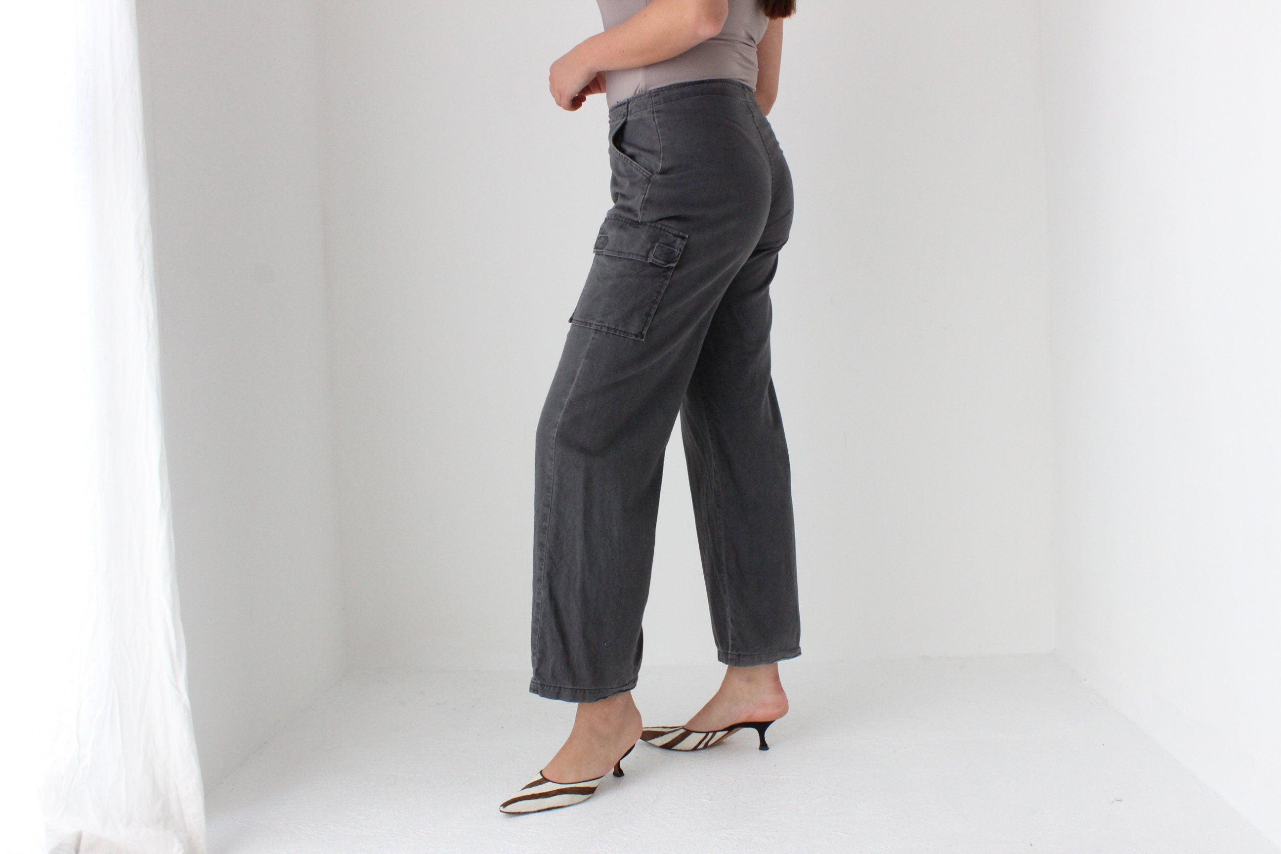 90s Faded Cotton Unisex Cargo Pants