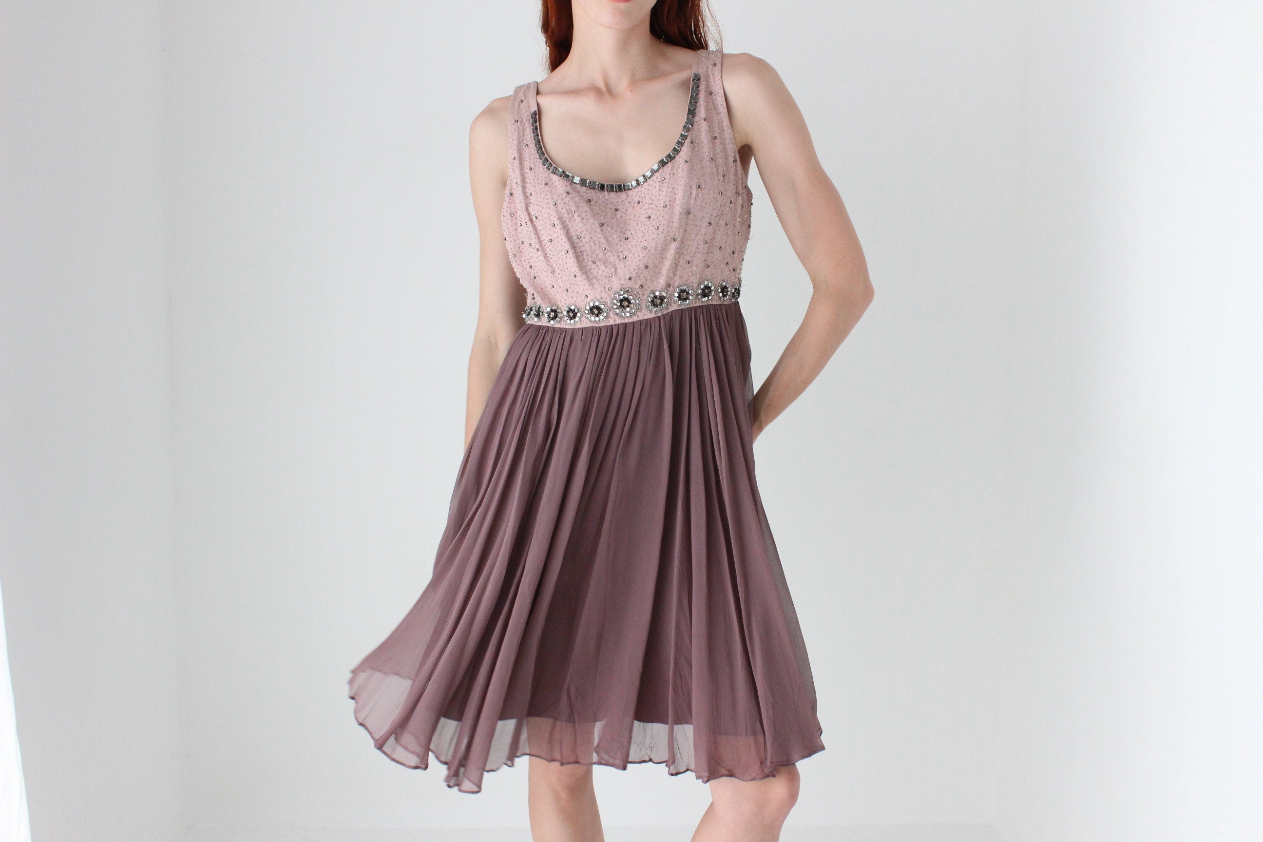 2000s Alannah Hill Silk Beaded Babydoll Dress