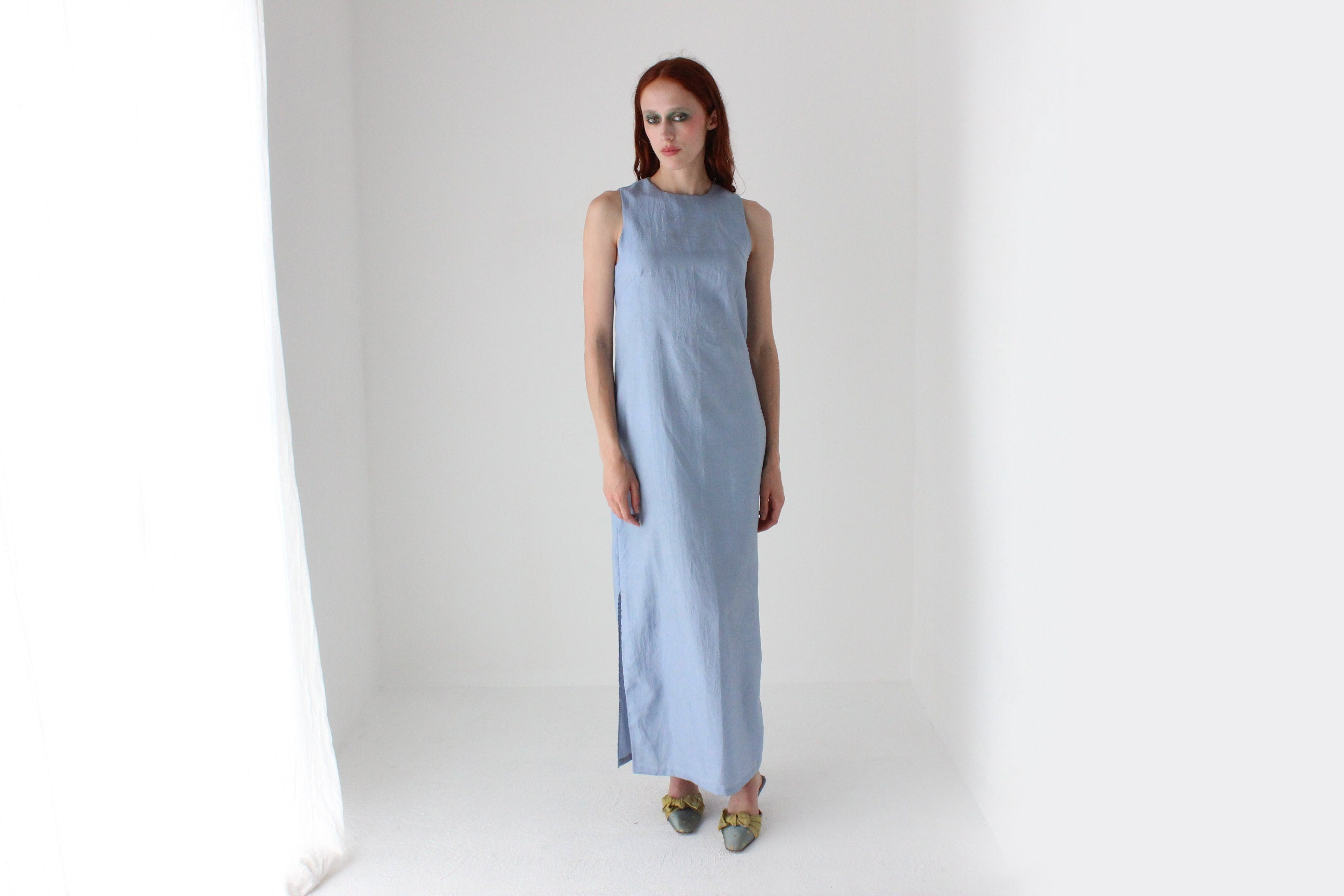 80s Lightweight Parachute Relaxed Sleeveless Dress