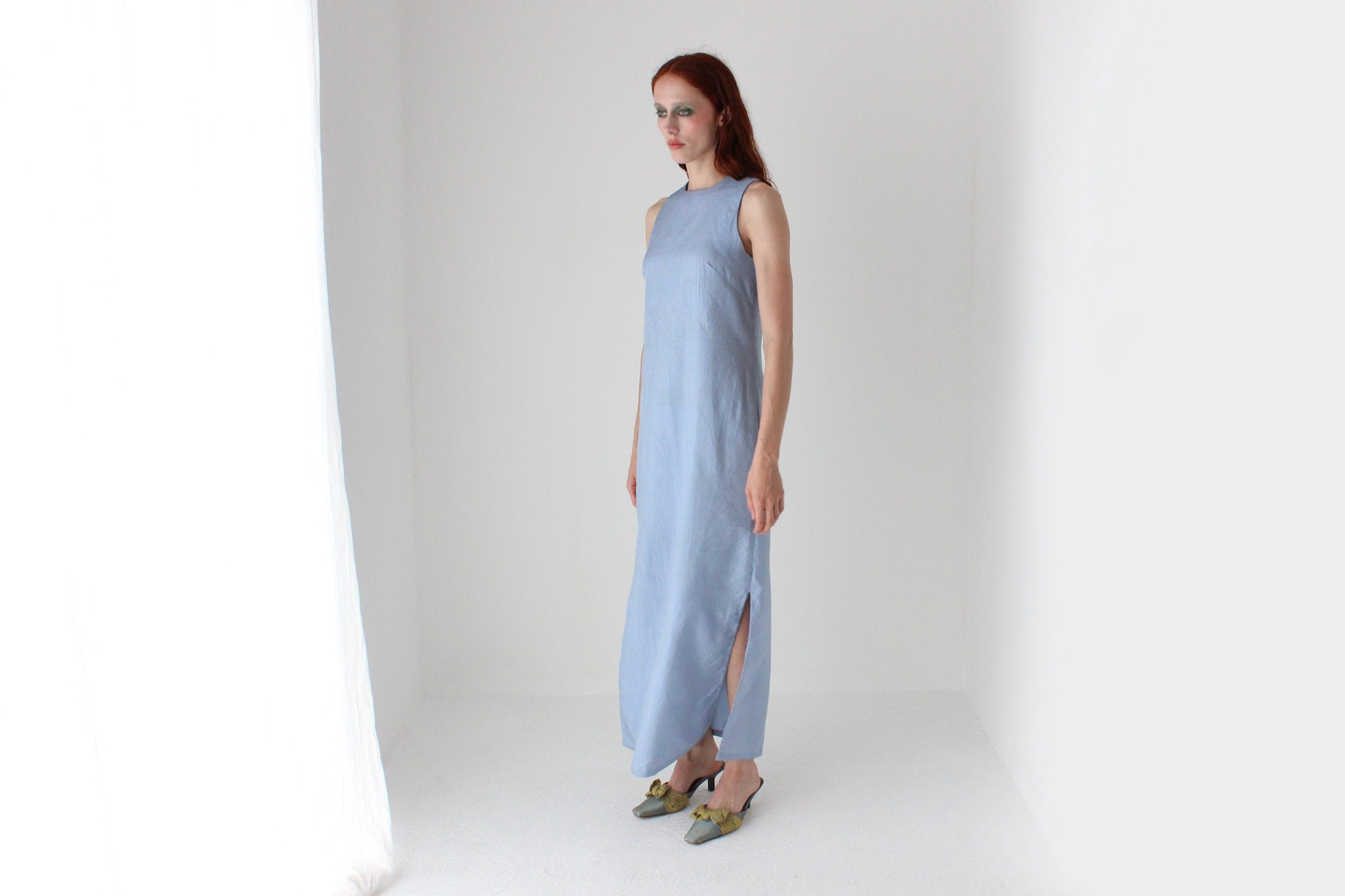 80s Lightweight Parachute Relaxed Sleeveless Dress