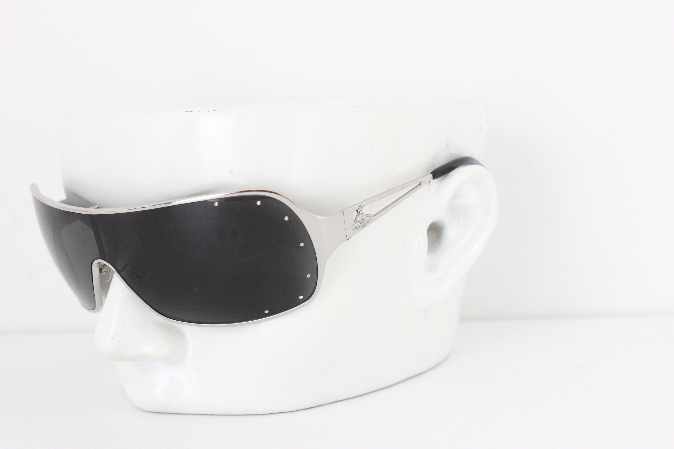 Y2K Vivienne Westwood Shield Logo Sunglasses