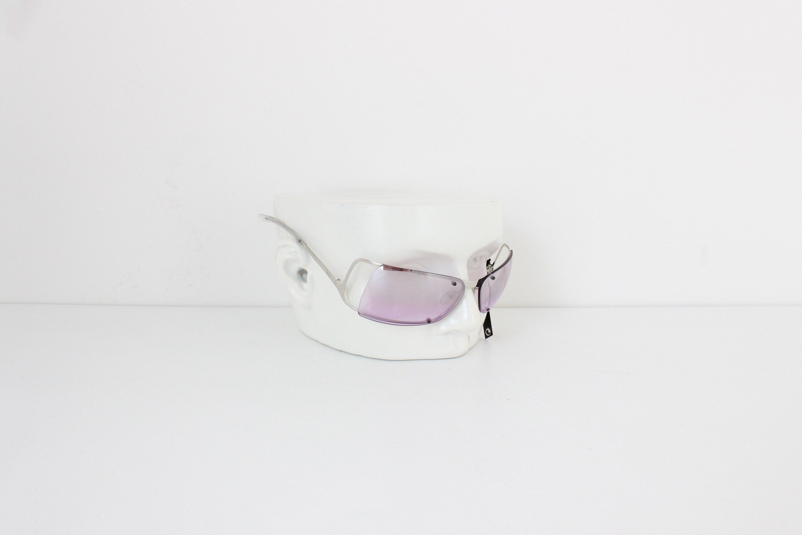 Y2K Diesel Pastel Purple Techno Shield Sunglasses