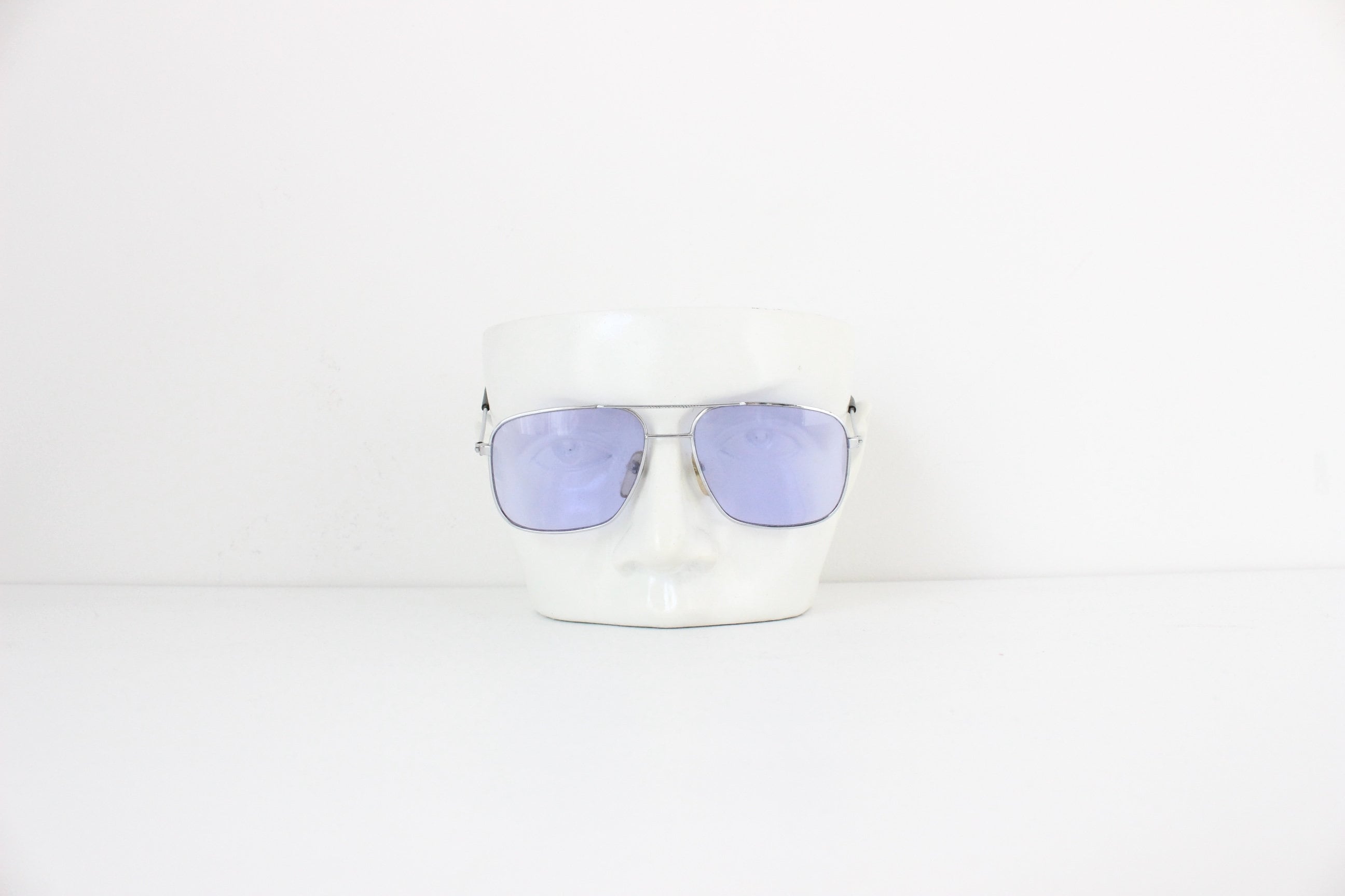 80s Blue Lens Unisex Aviator Sunglasses