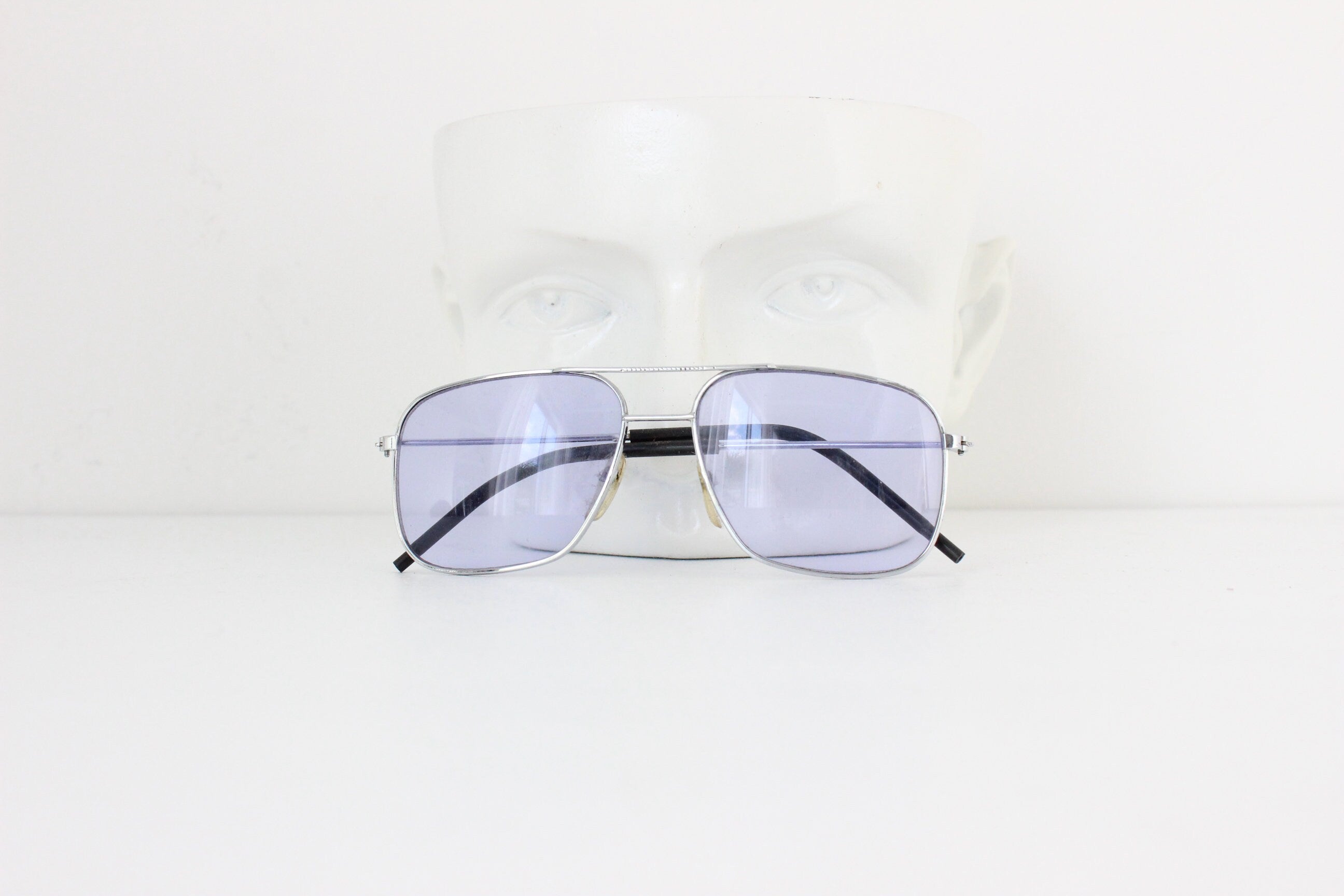 80s Blue Lens Unisex Aviator Sunglasses