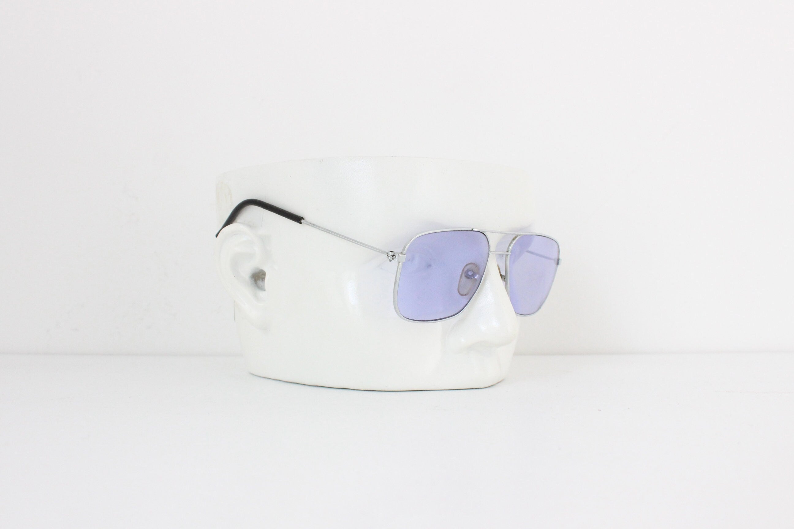 80s Blue Lens Unisex Aviator Sunglasses