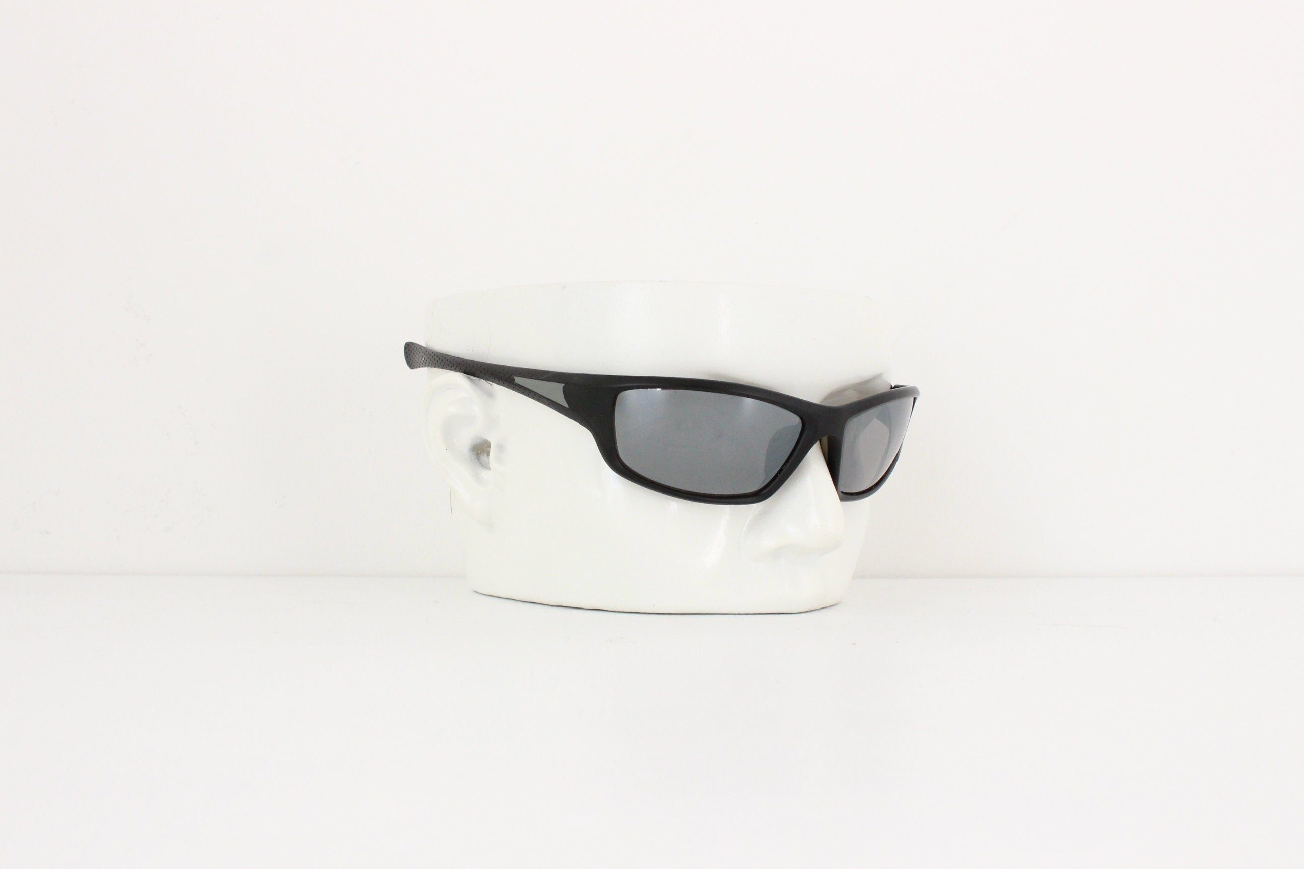 Y2K Sporty Black Speed Dealer Wraparound Sunglasses