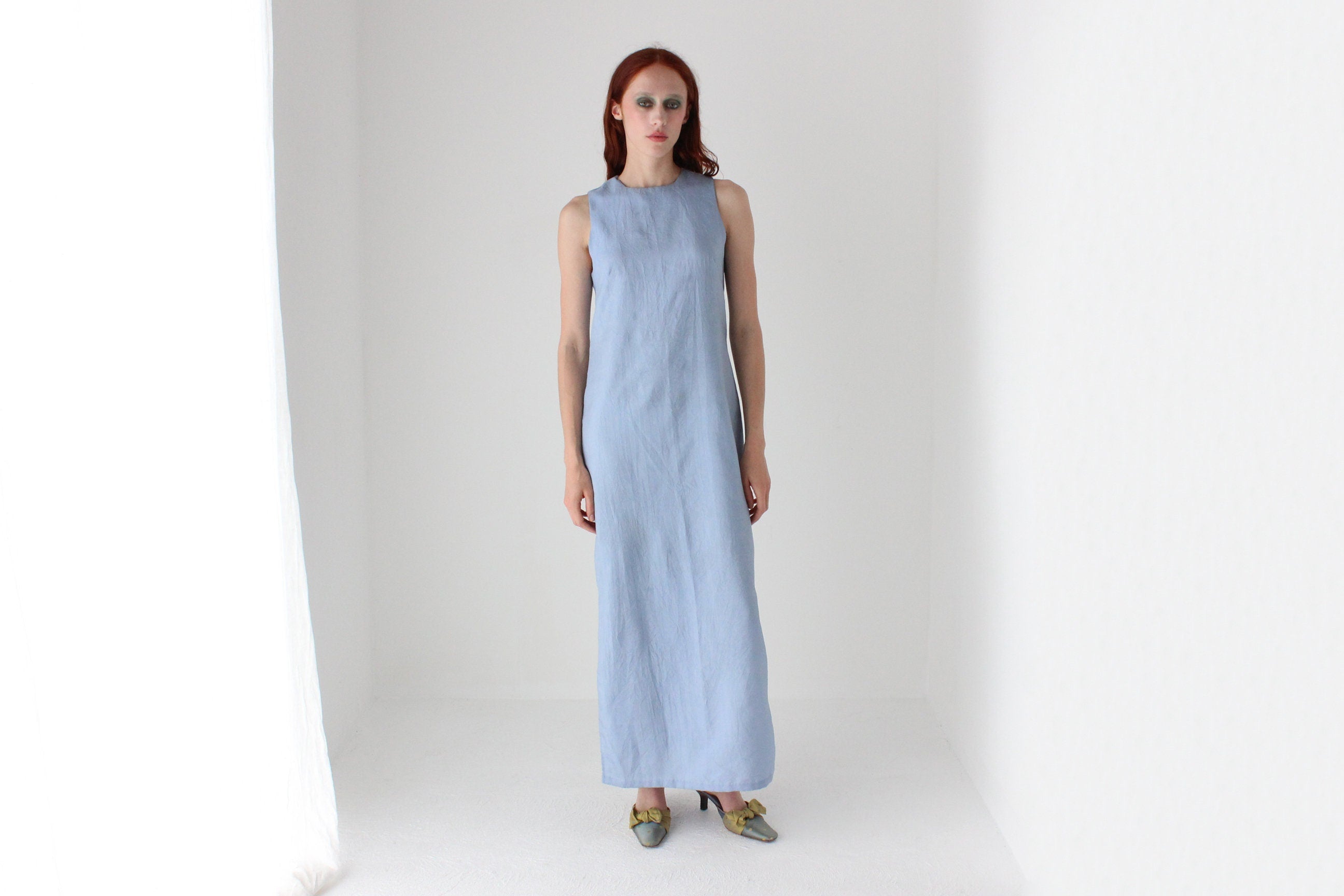 80s Lightweight Parachute Relaxed Sleeveless Dress