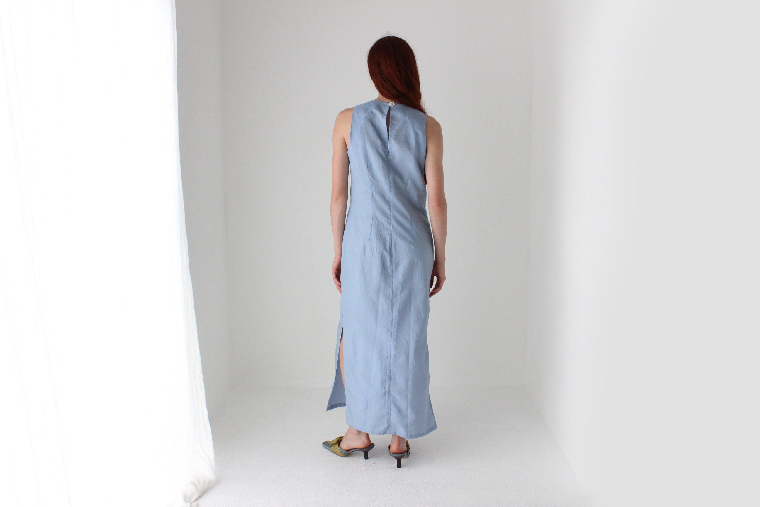 80s Lightweight Parachute Relaxed Sleeveless Dress