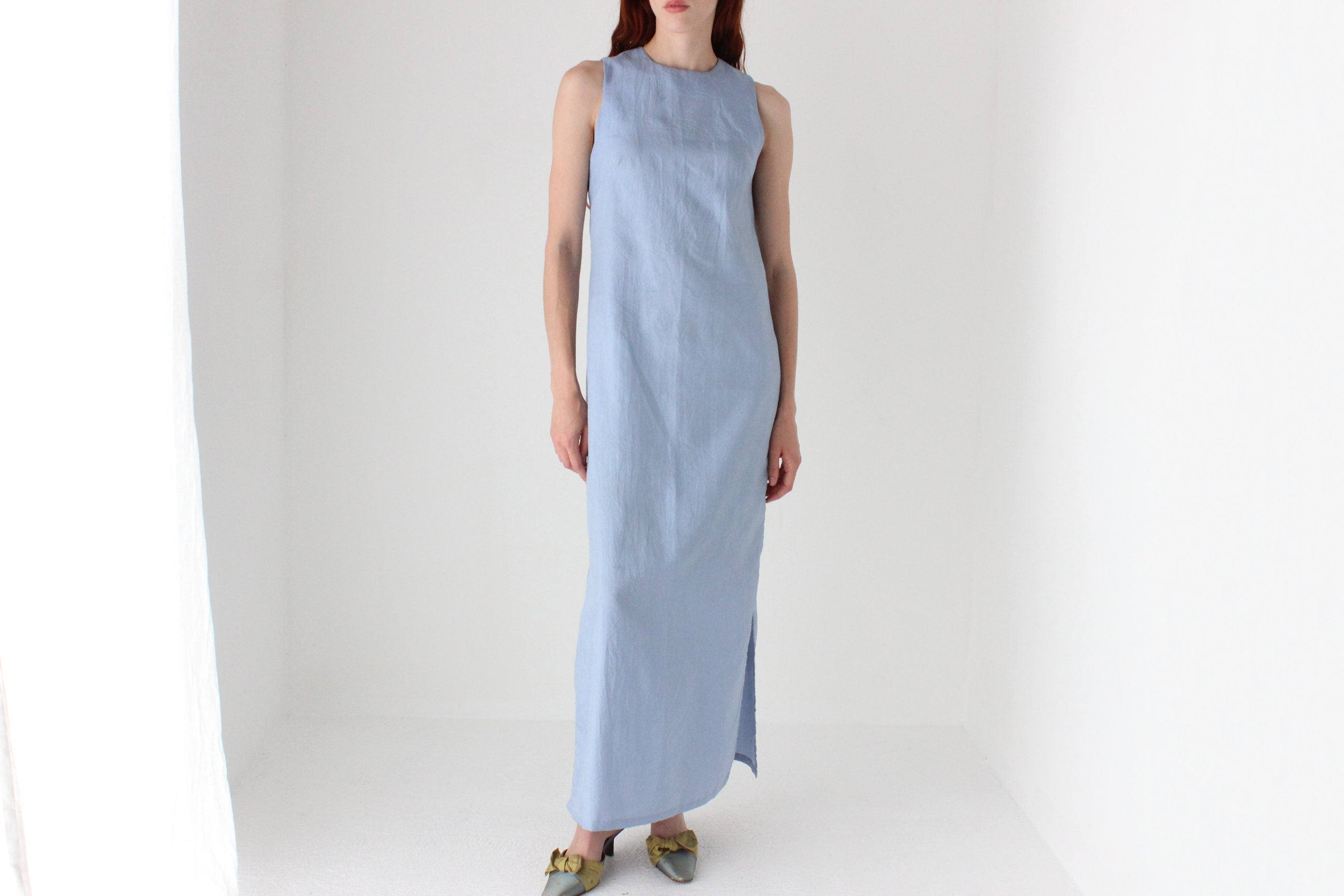 80s Lightweight Parachute Relaxed Sleeveless Dress