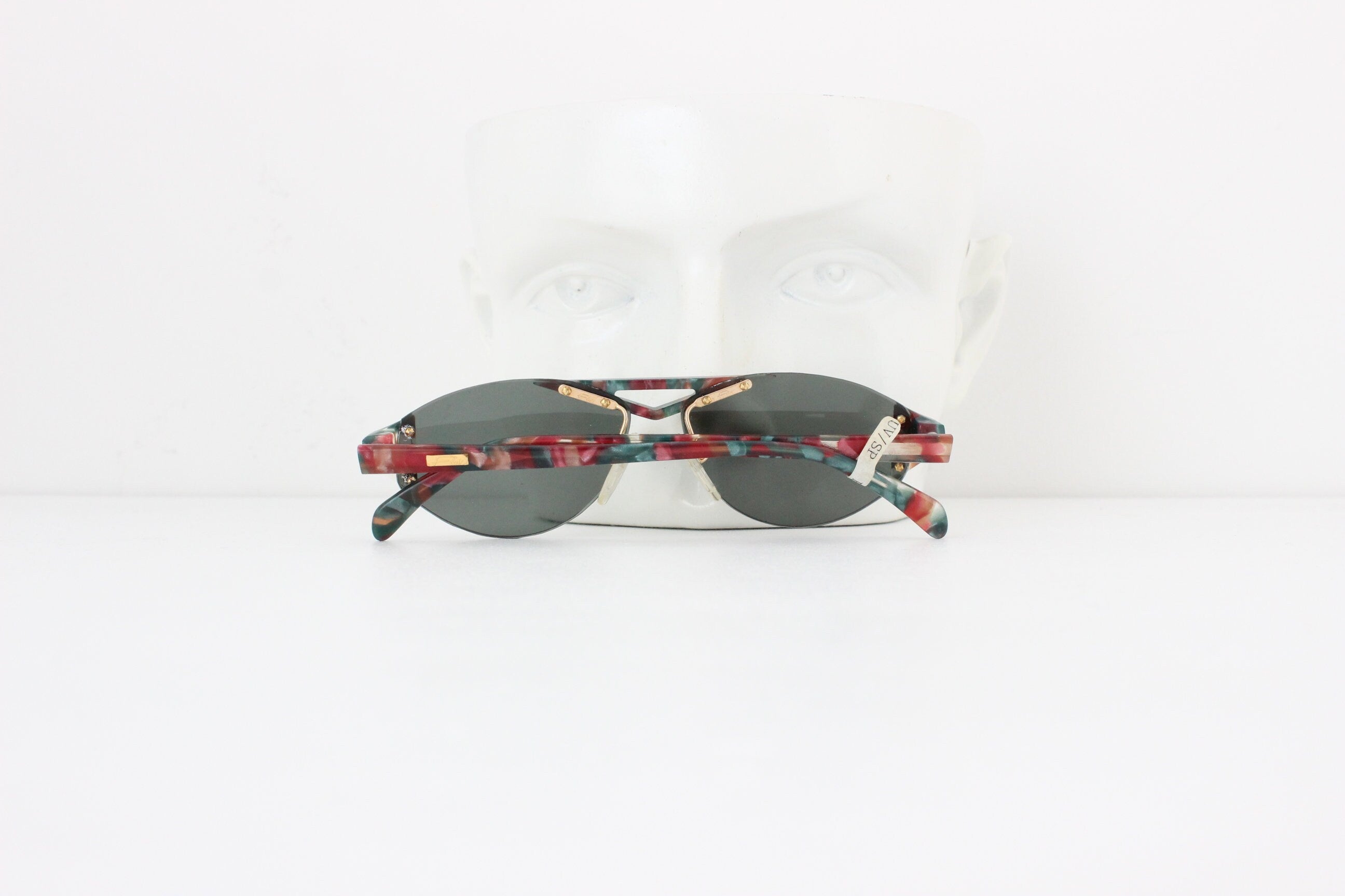 80s "Flair" Germany Mottled Resin Art Sunglasses