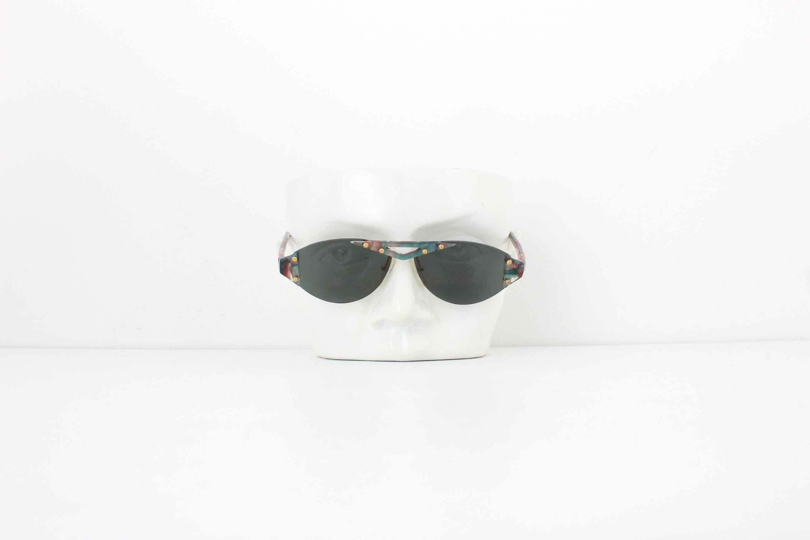 80s "Flair" Germany Mottled Resin Art Sunglasses