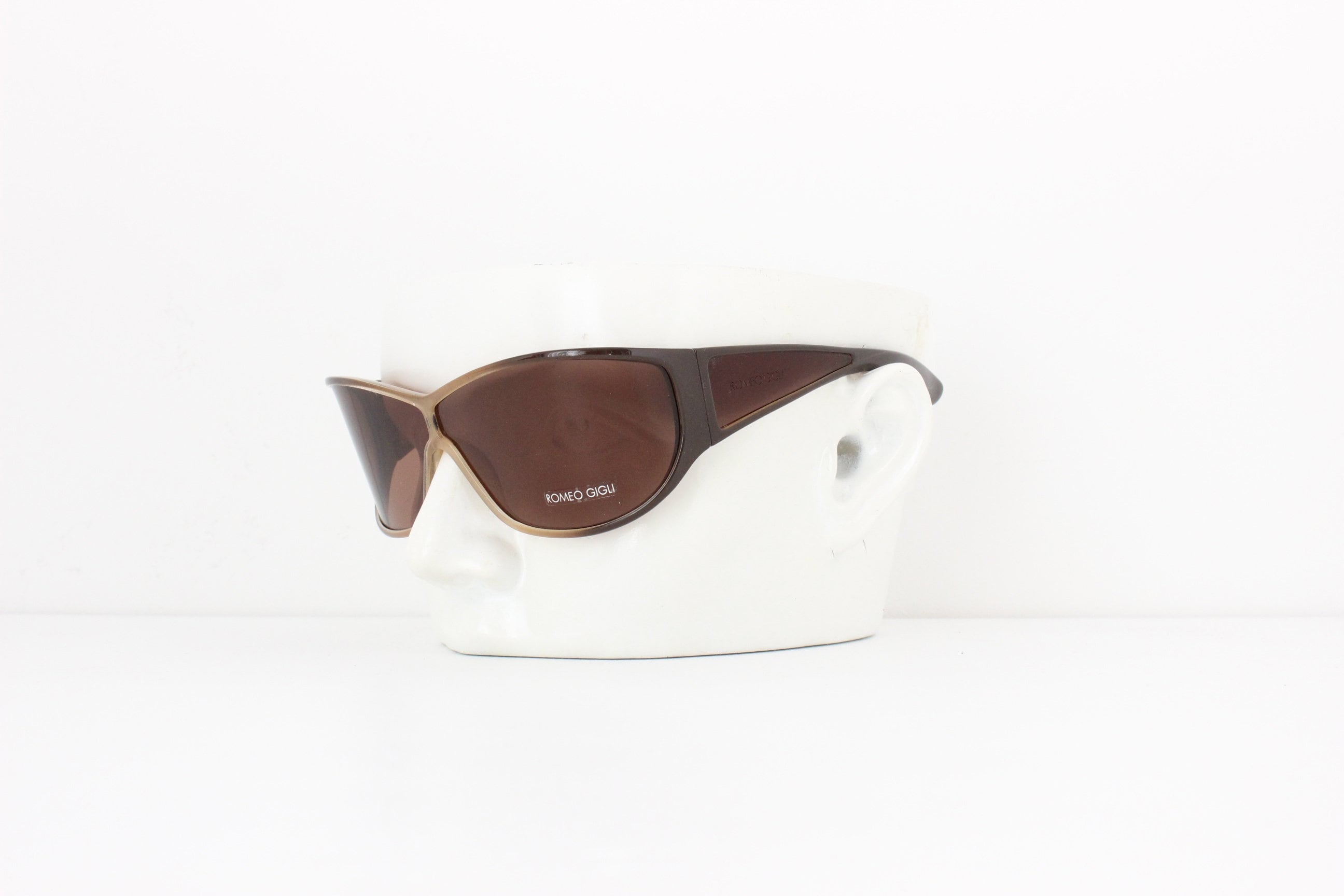 90s ROMEO GIGLI Wraparound Shield Sunglasses