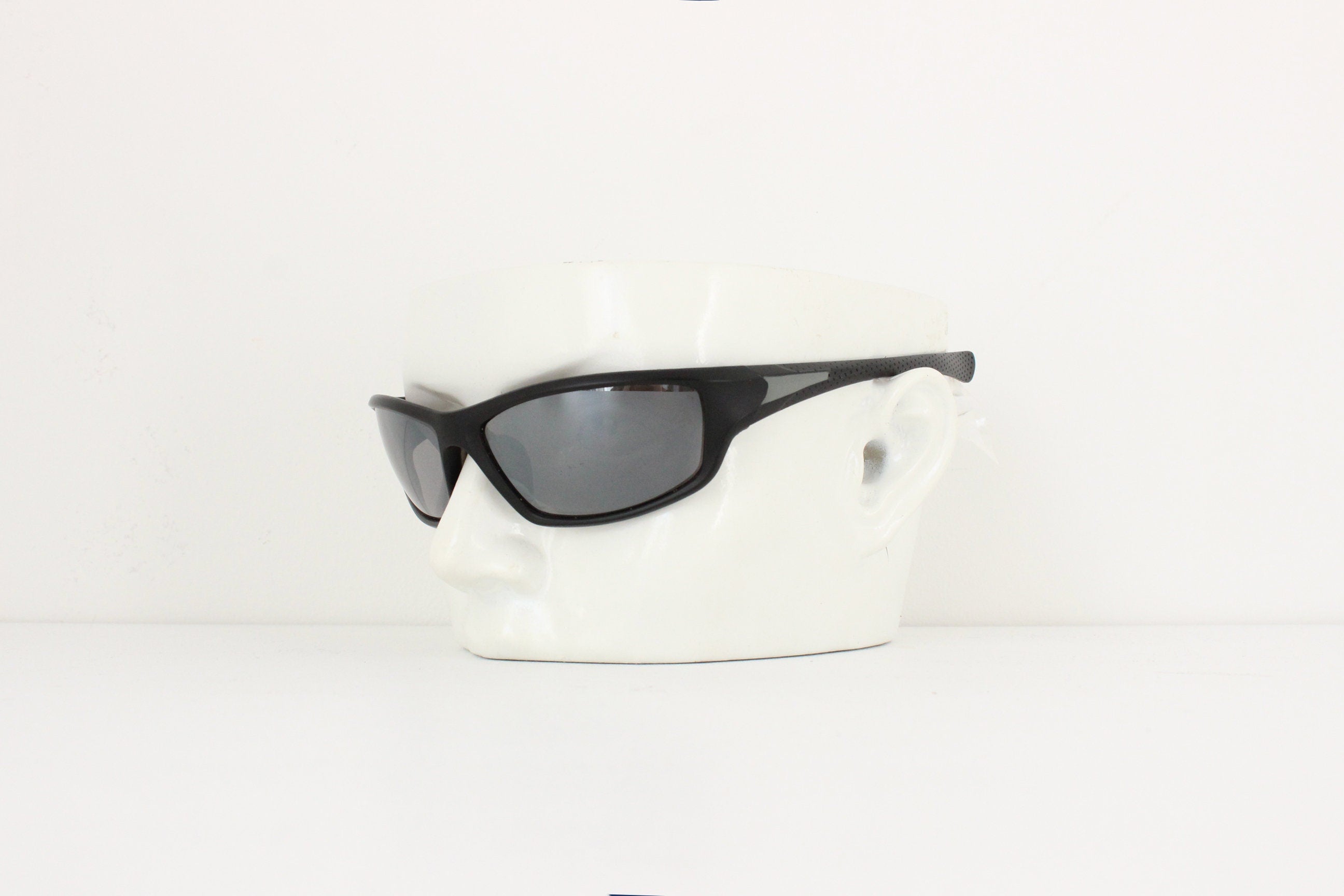 Y2K Sporty Black Speed Dealer Wraparound Sunglasses