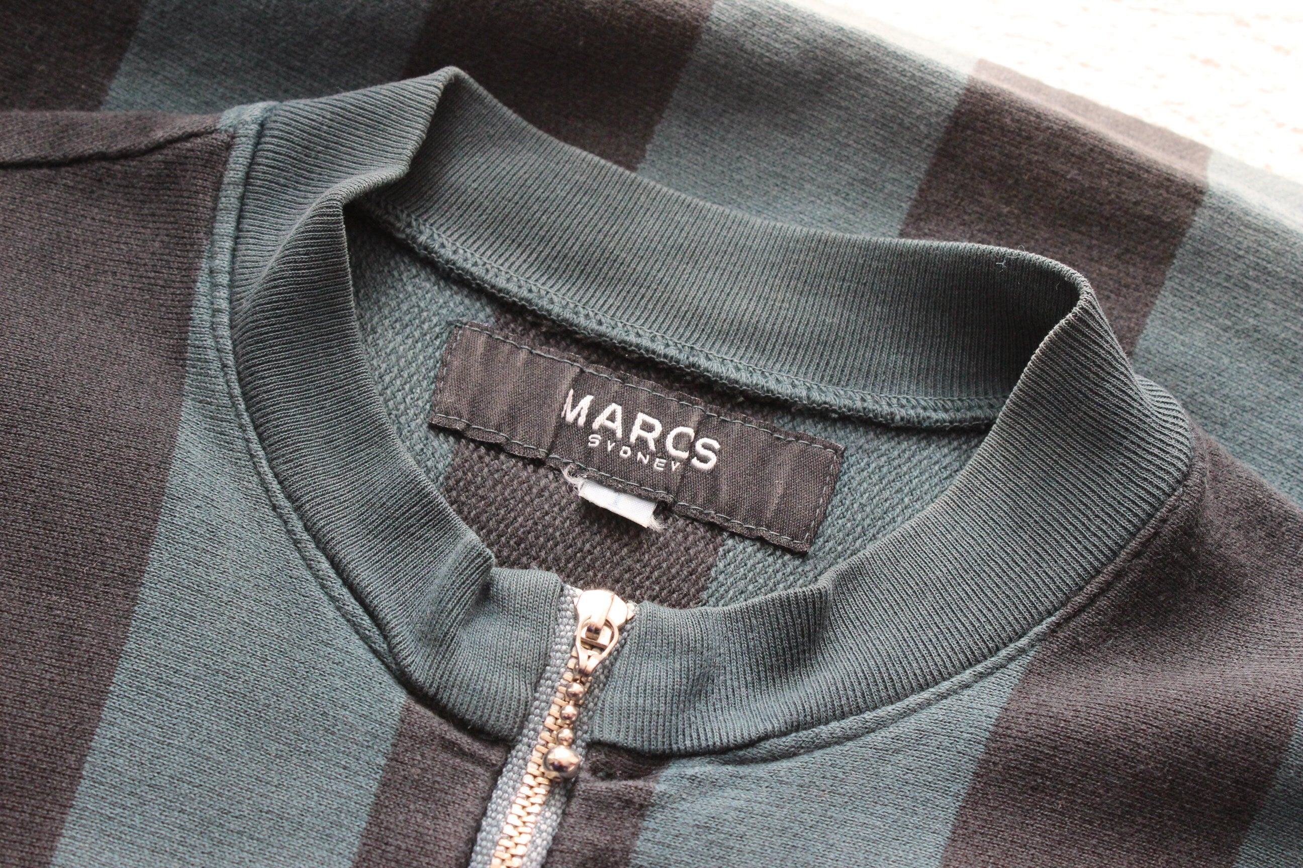 90s Marcs Striped Cotton Long Sleeve Jersey Sweatshirt