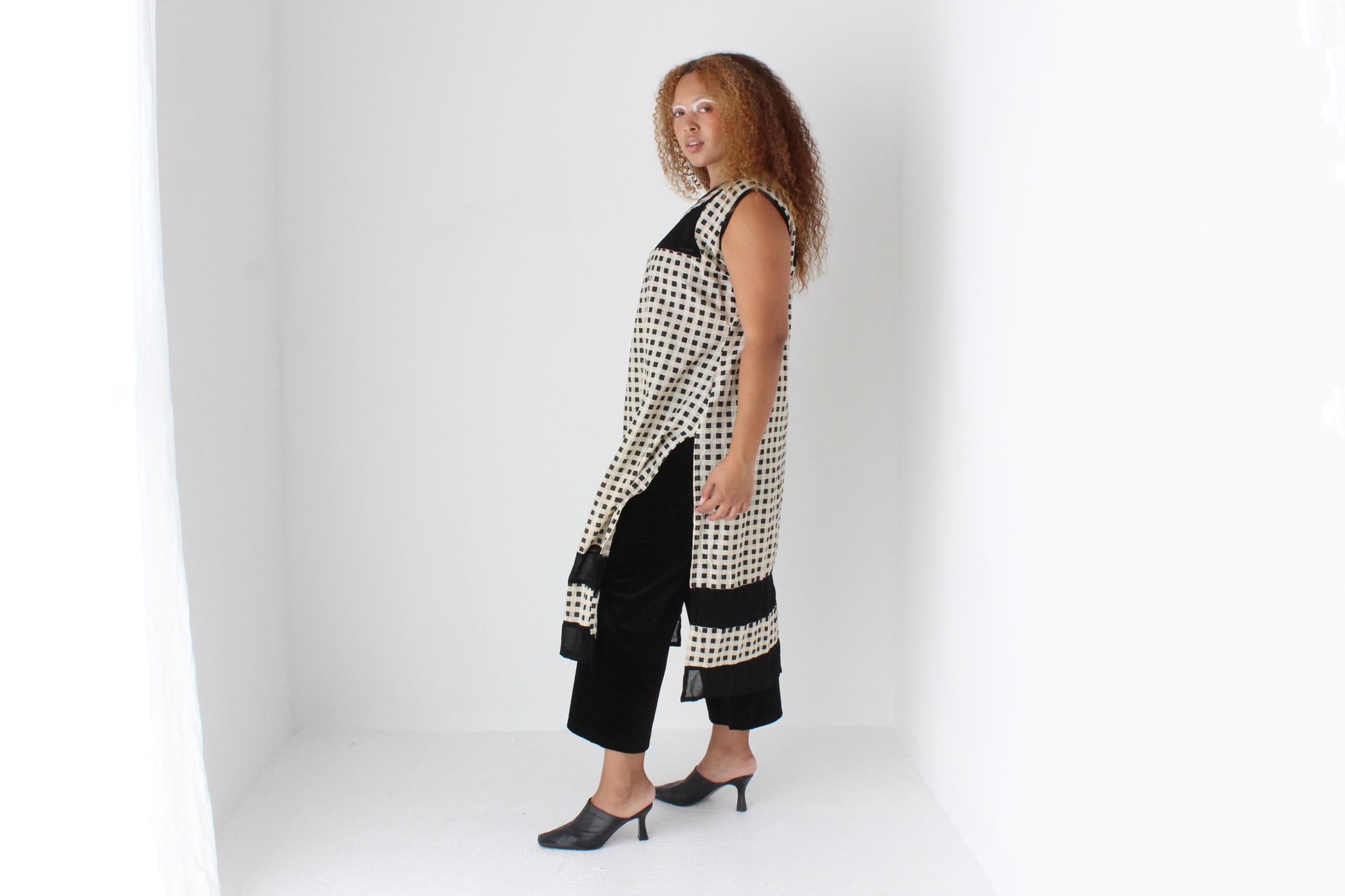 90s Gauzy Gingham Relaxed Dress