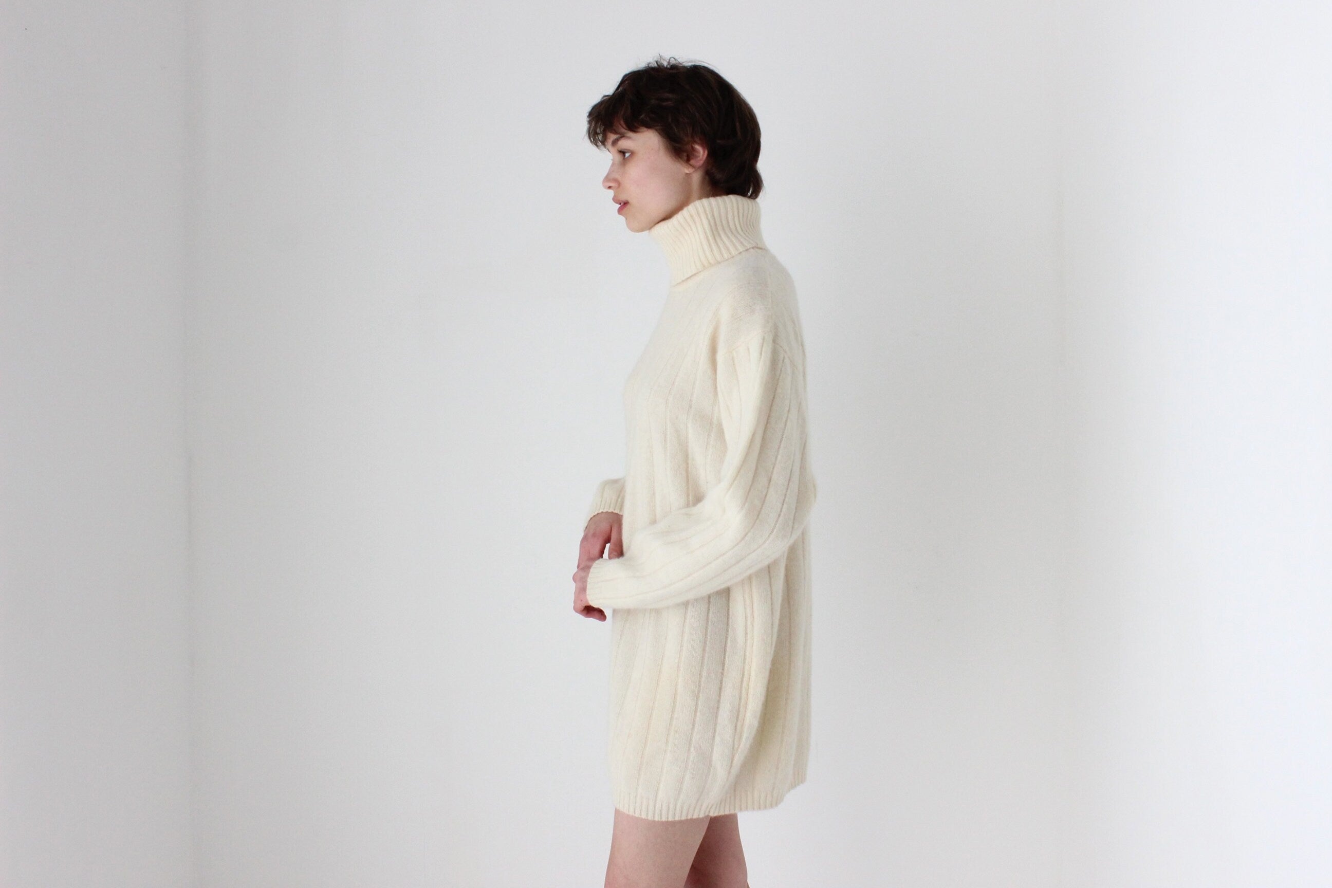 90s Lambswool & Angora Soft Sweater Dress