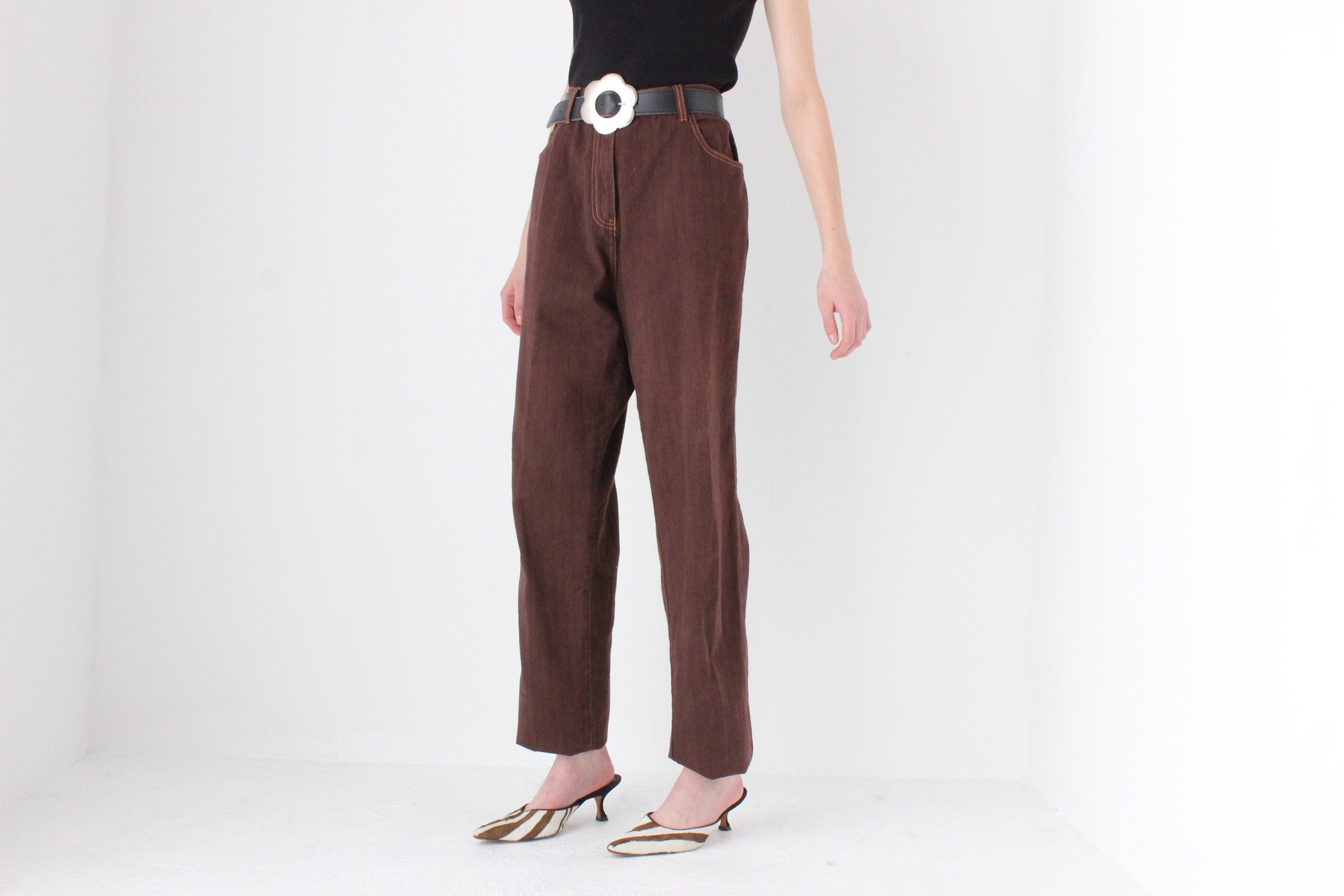 90s Chocolate Soft, Relaxed Denim Mom Jeans