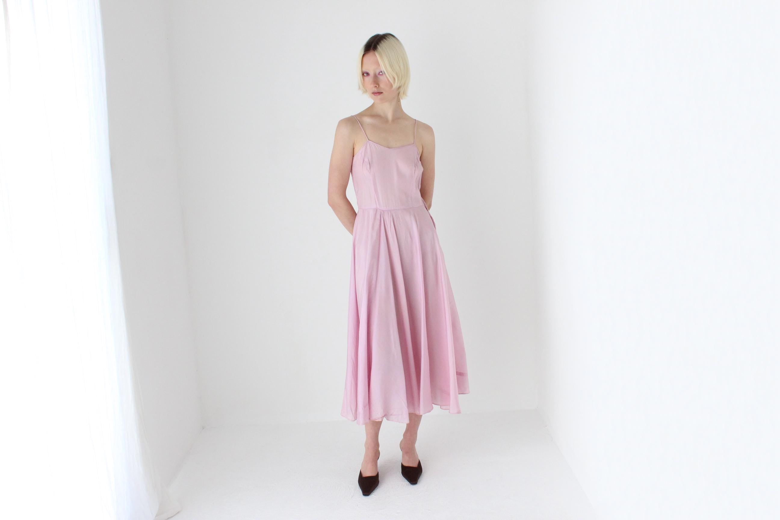 Dreamy 1950s Handmade Pastel Slip Dress