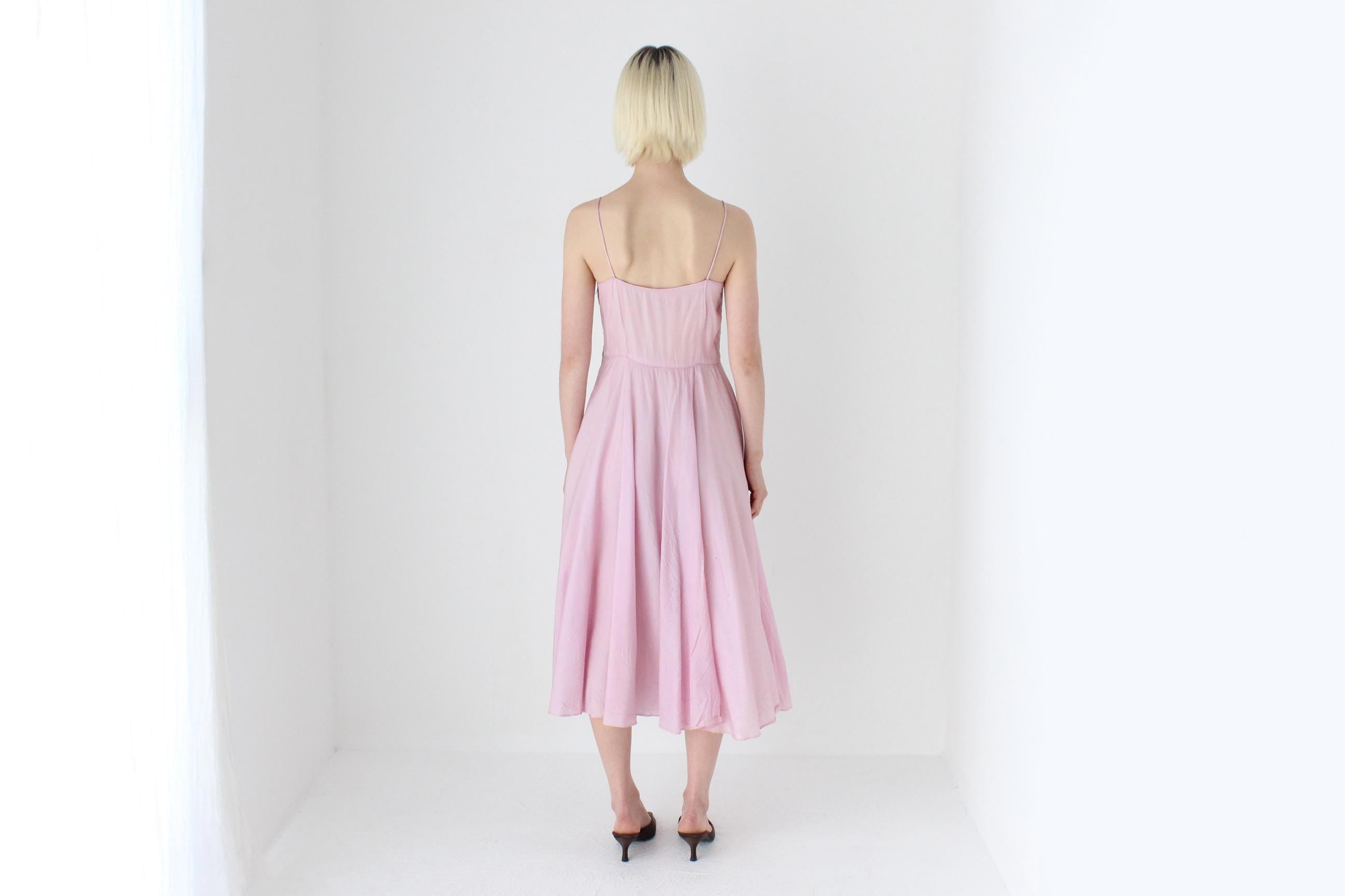 Dreamy 1950s Handmade Pastel Slip Dress