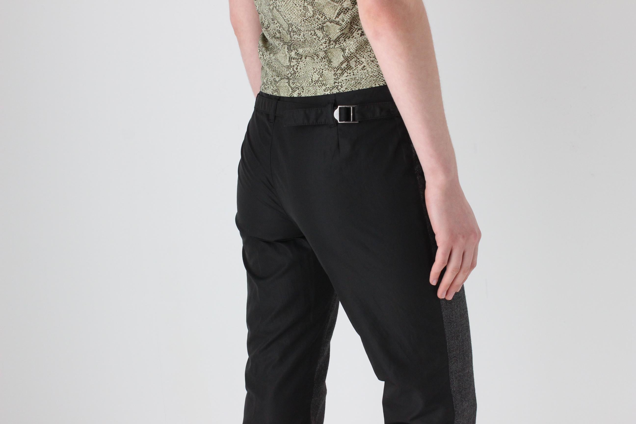 90s MOSCHINO Tweed Low Rise Kick Flare Trousers