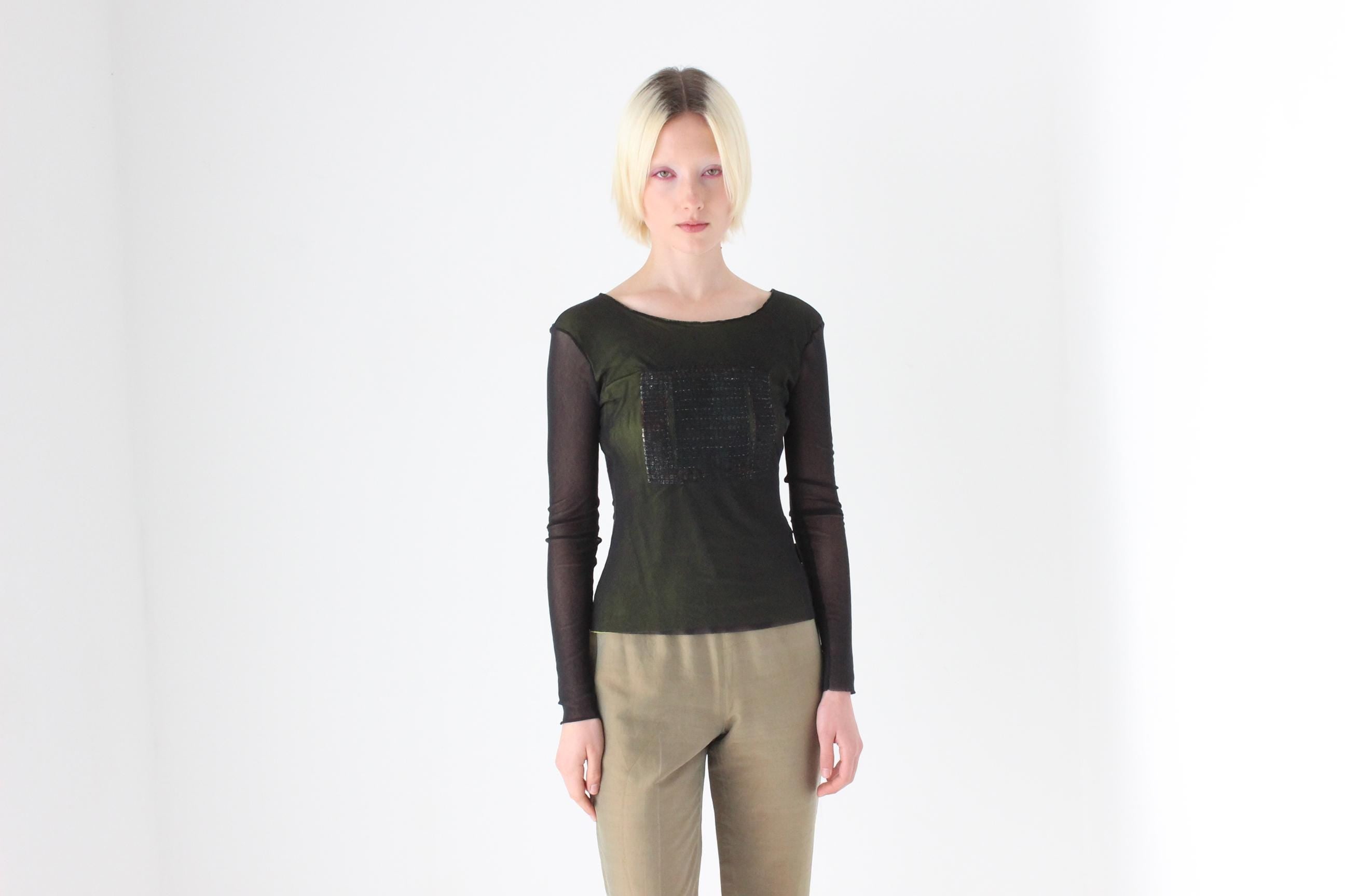 Y2K Mesh Top by Cult Italian Label Sisley