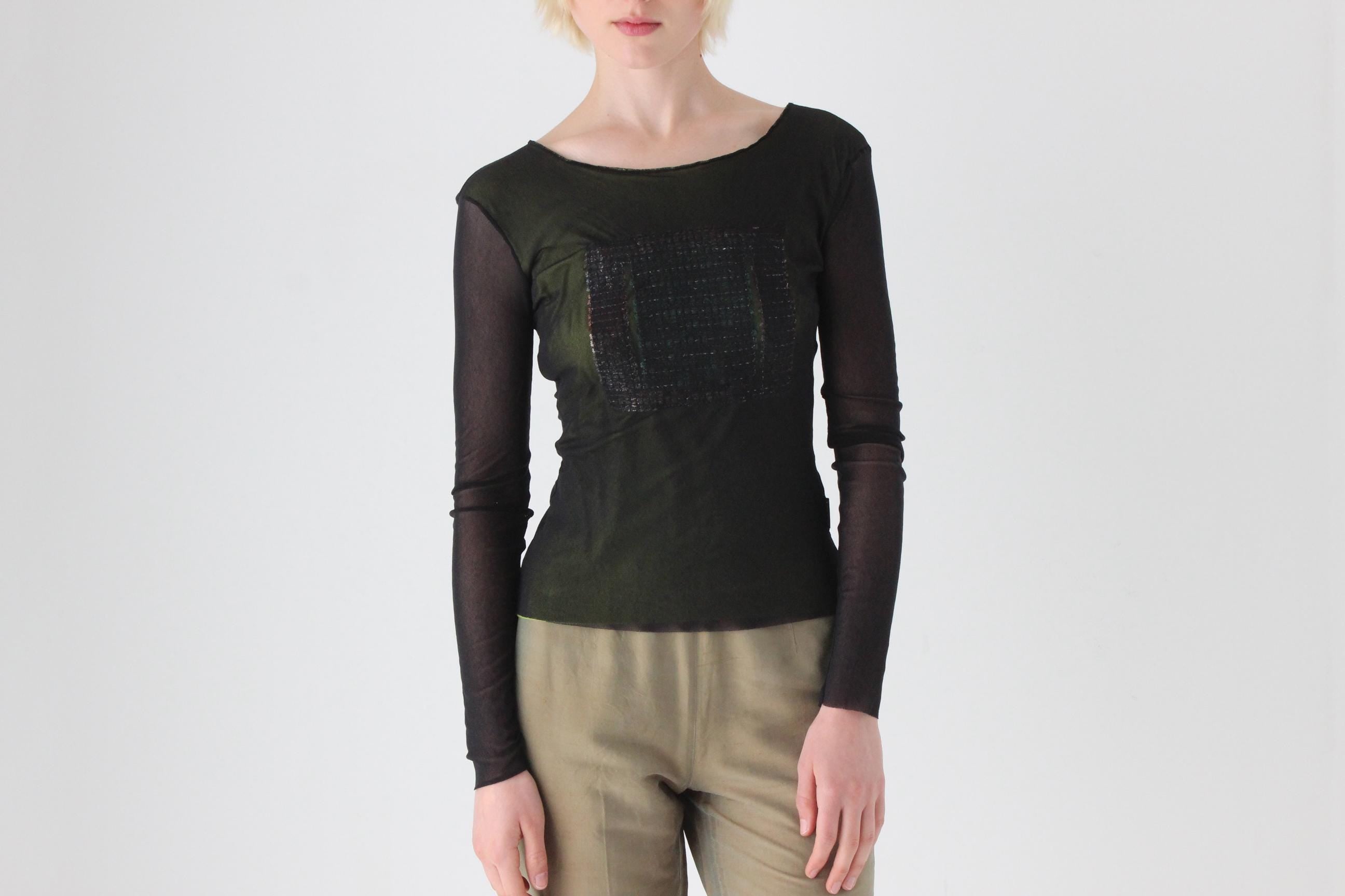 Y2K Mesh Top by Cult Italian Label Sisley