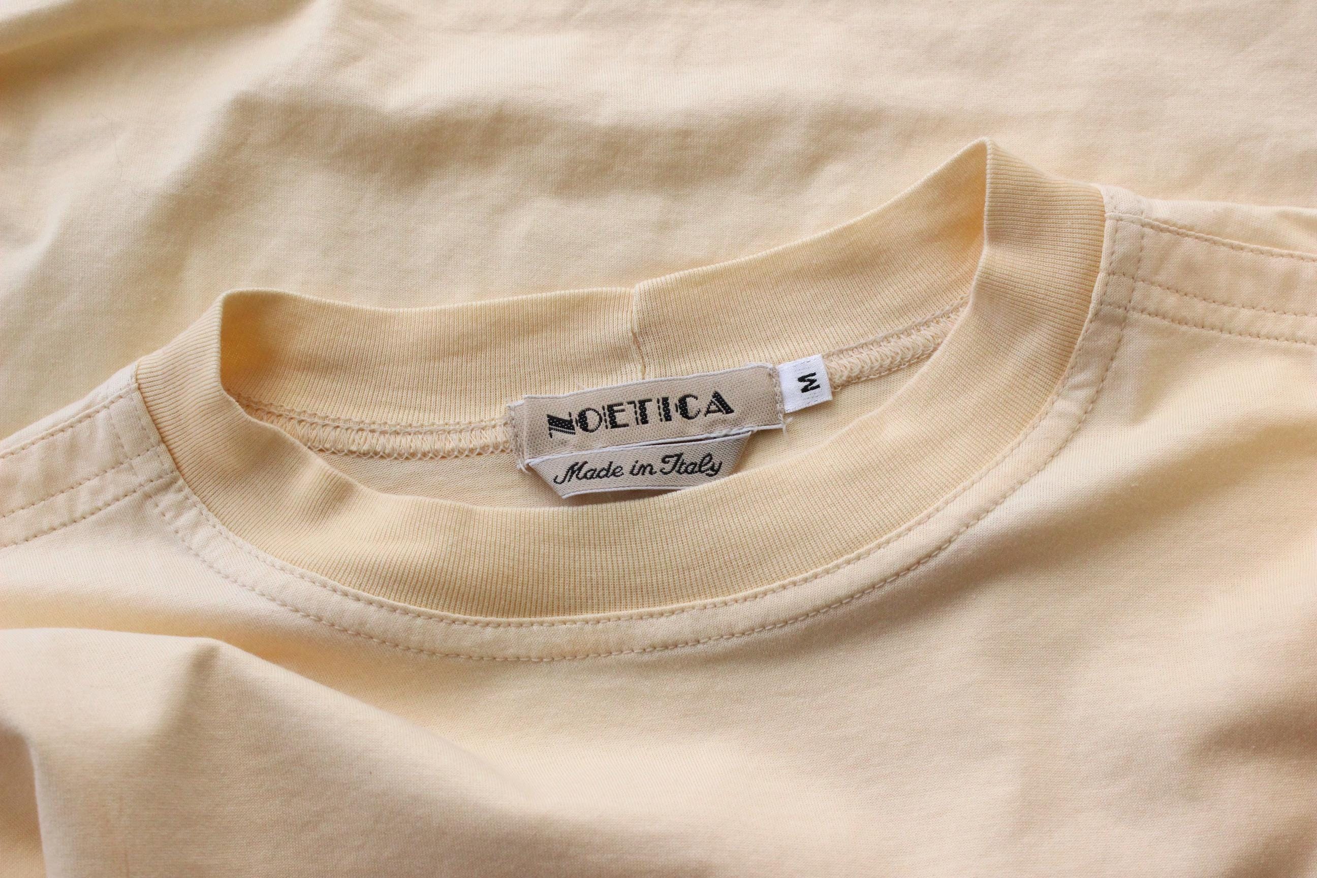 80s Italian Vintage Butter Yellow Crew Neck Tee