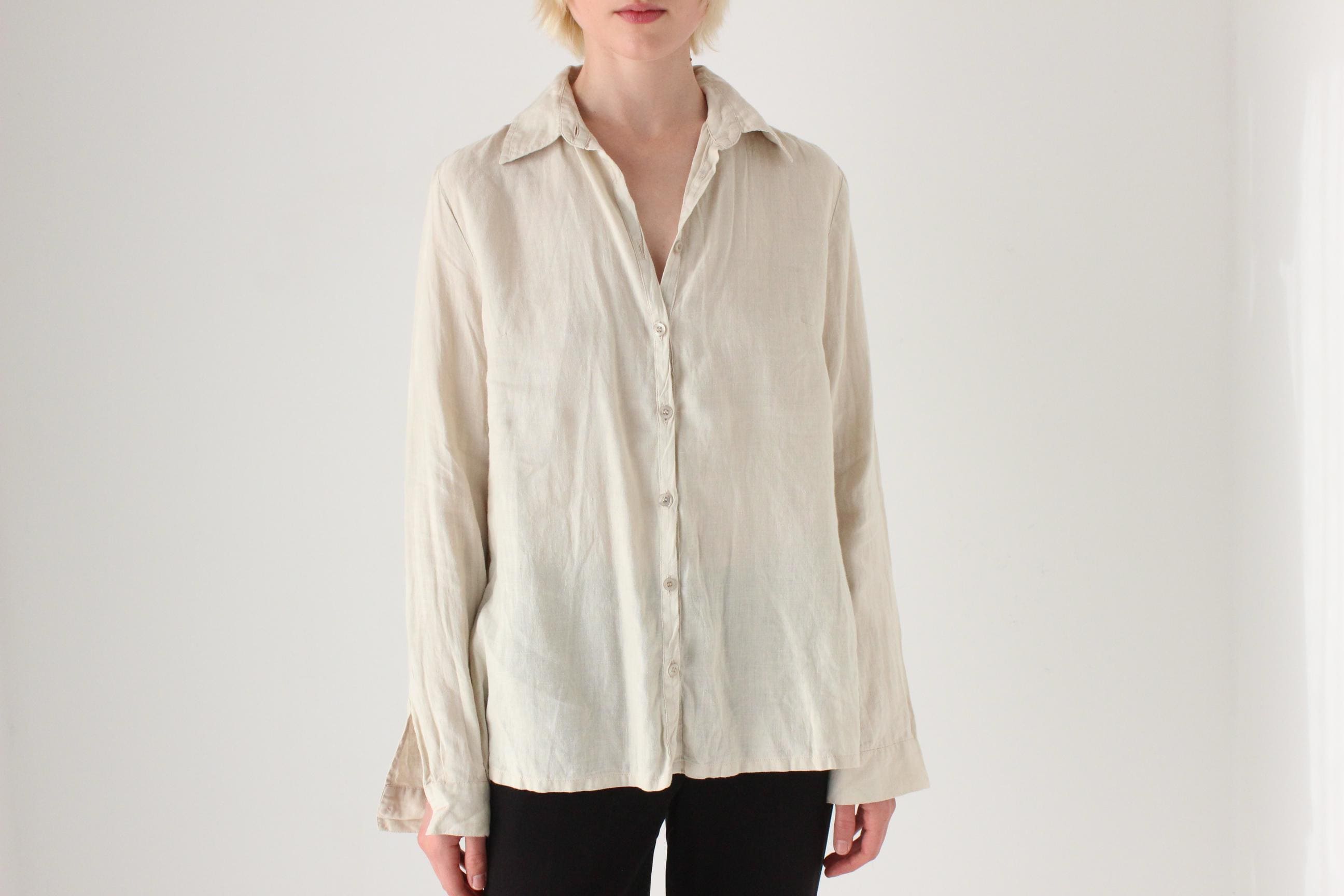 2000s Cavalli Jeans Soft Linen Shirt