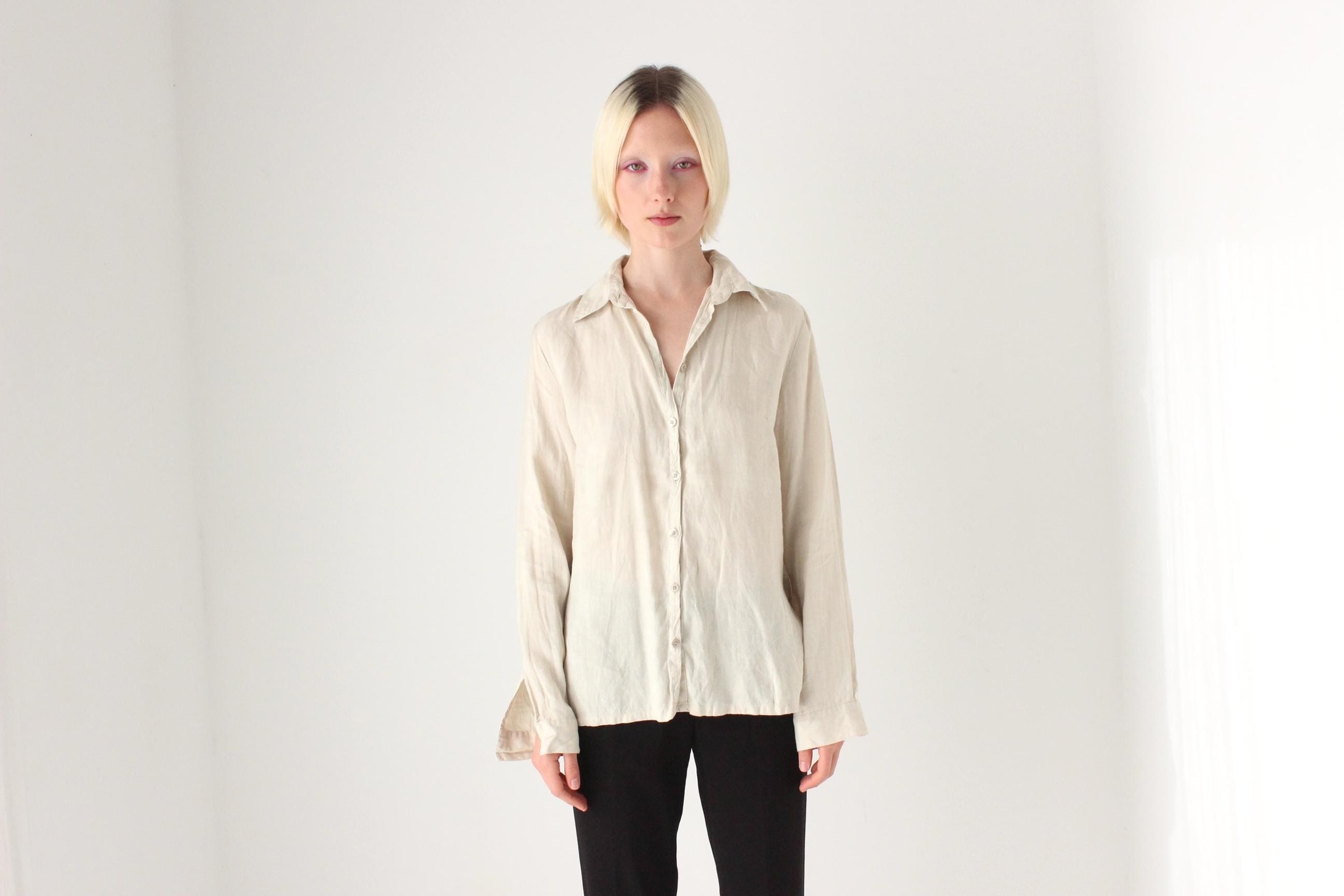 2000s Cavalli Jeans Soft Linen Shirt