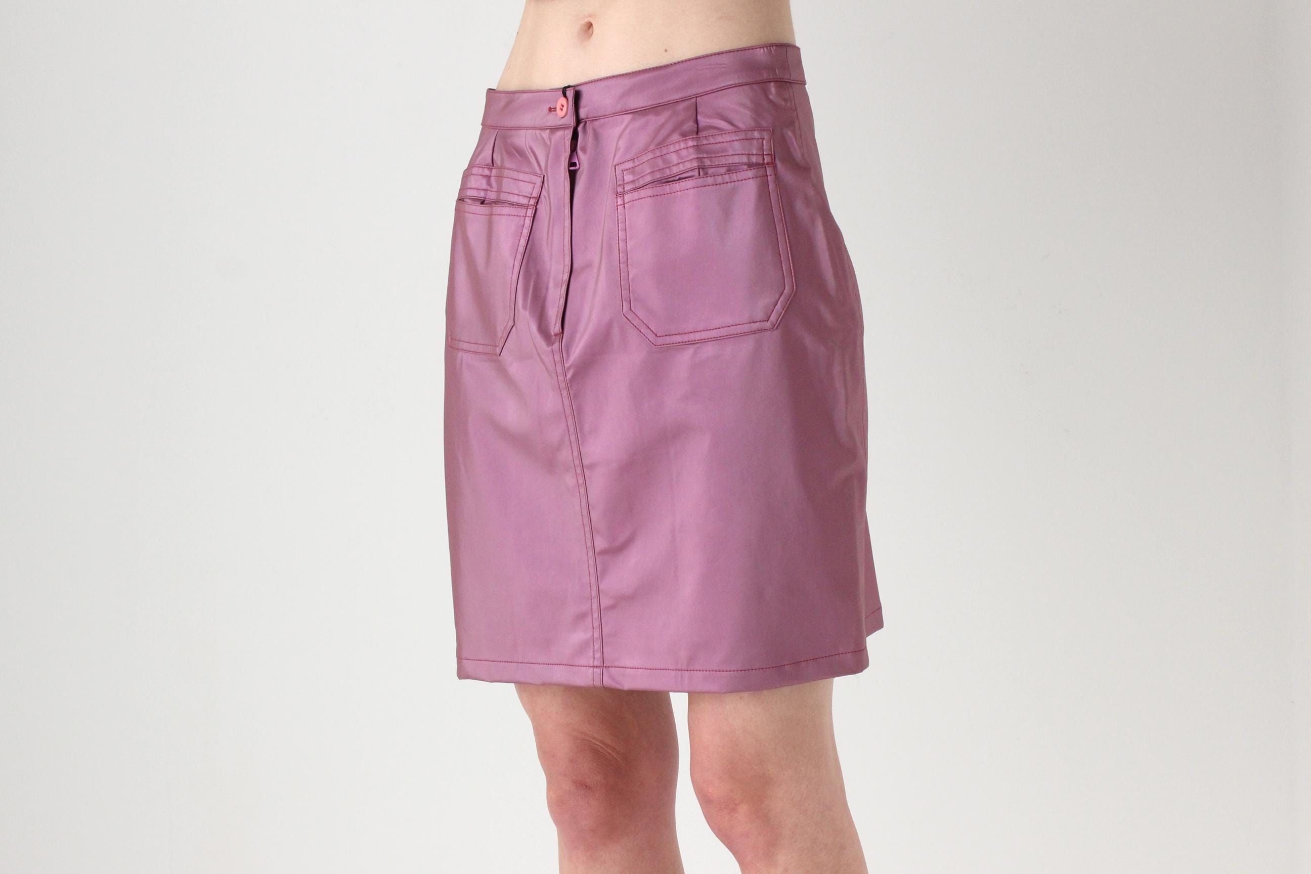 90s 'Hot Shot' Italian Vintage PVC Mini Skirt