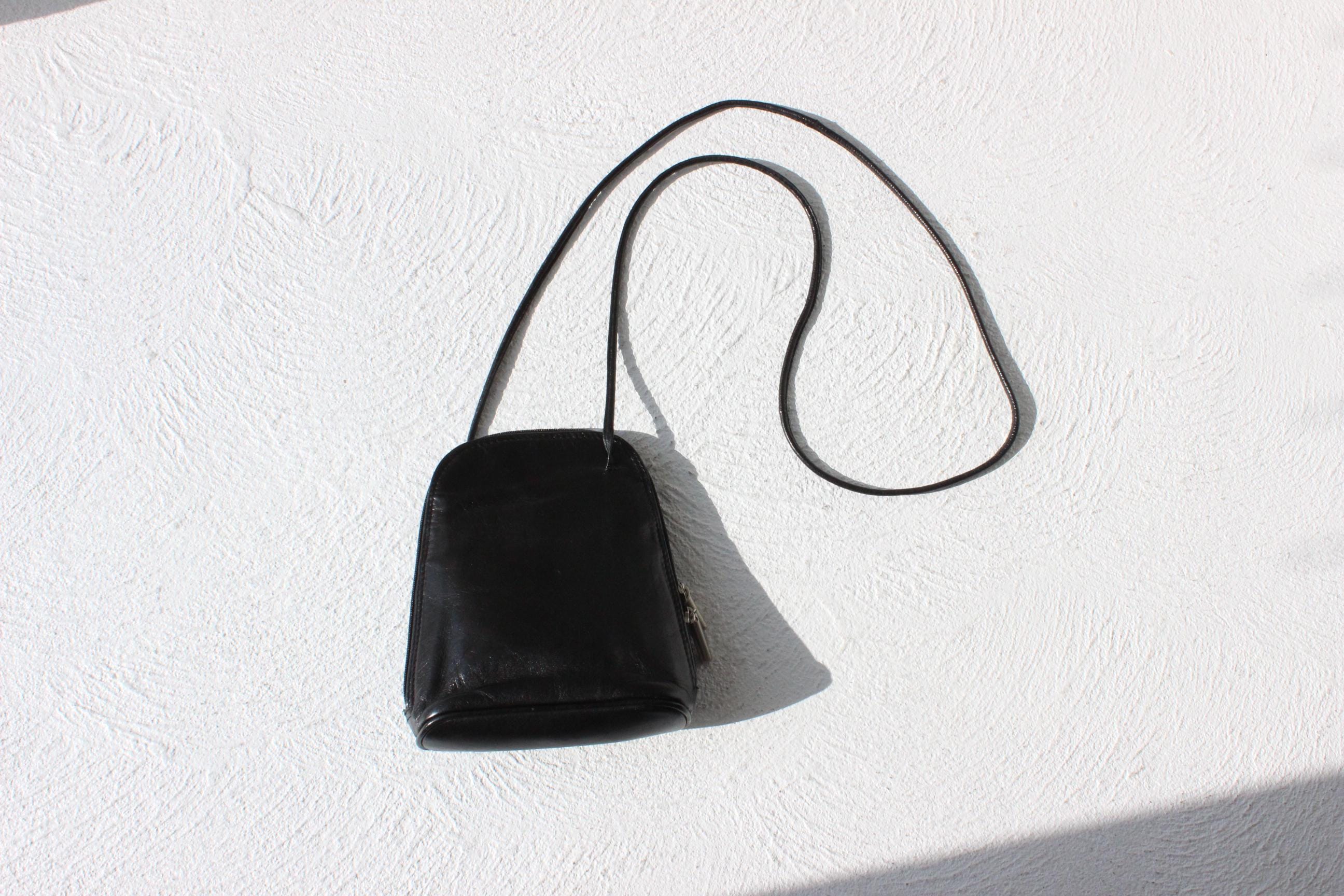 90s Italian Leather Minimal Cross-Body Bag