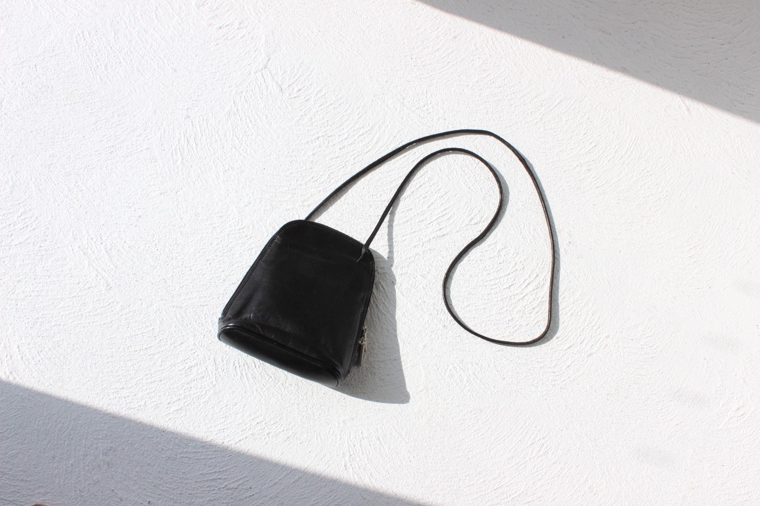 90s Italian Leather Minimal Cross-Body Bag