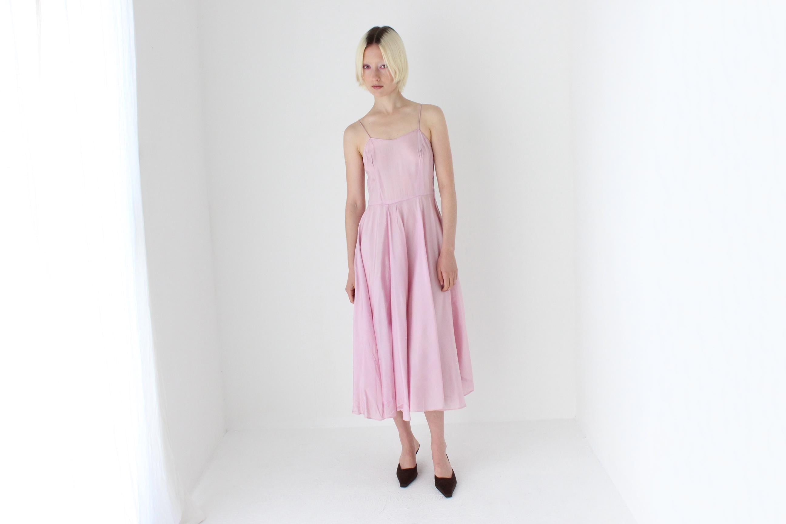 Dreamy 1950s Handmade Pastel Slip Dress