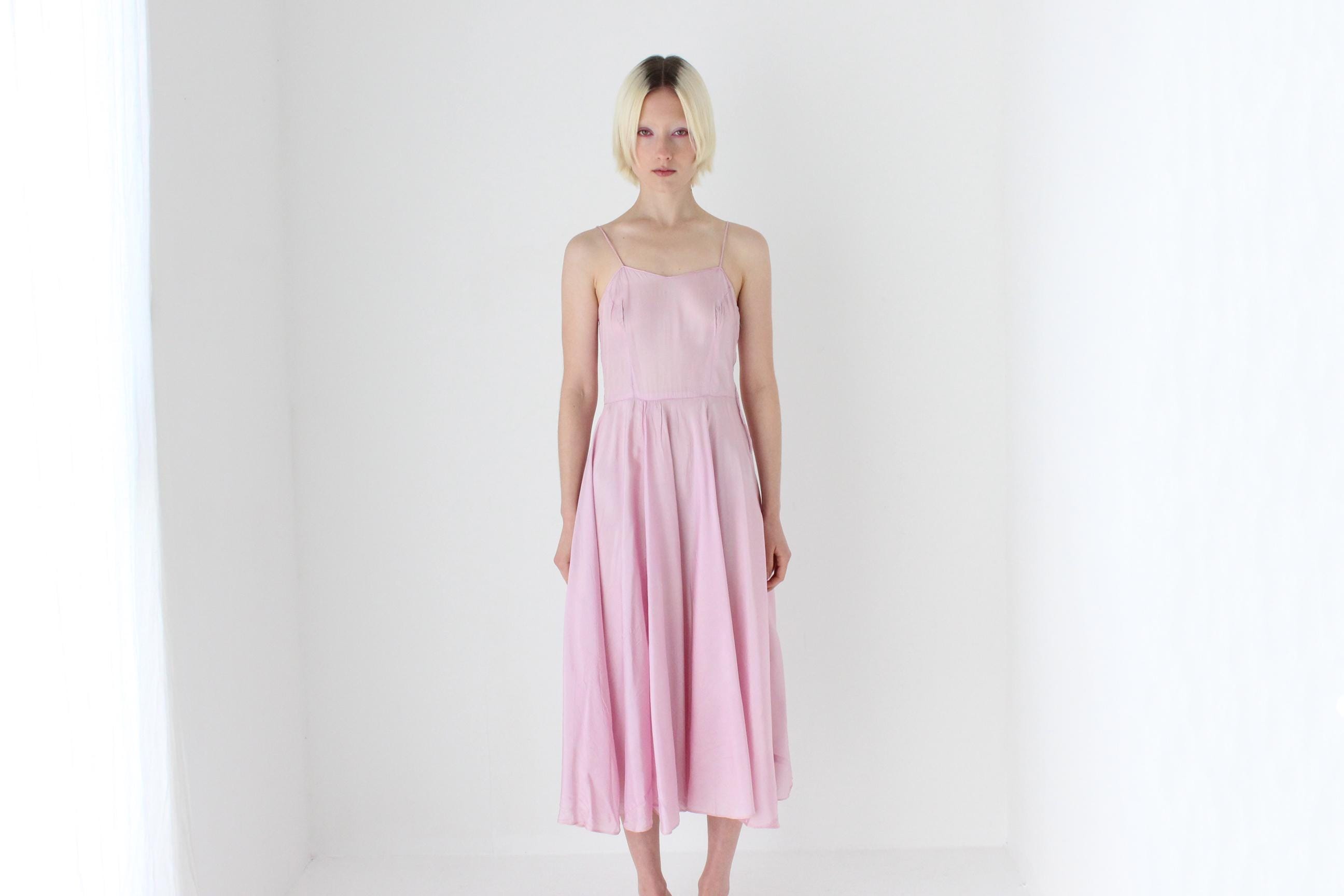 Dreamy 1950s Handmade Pastel Slip Dress