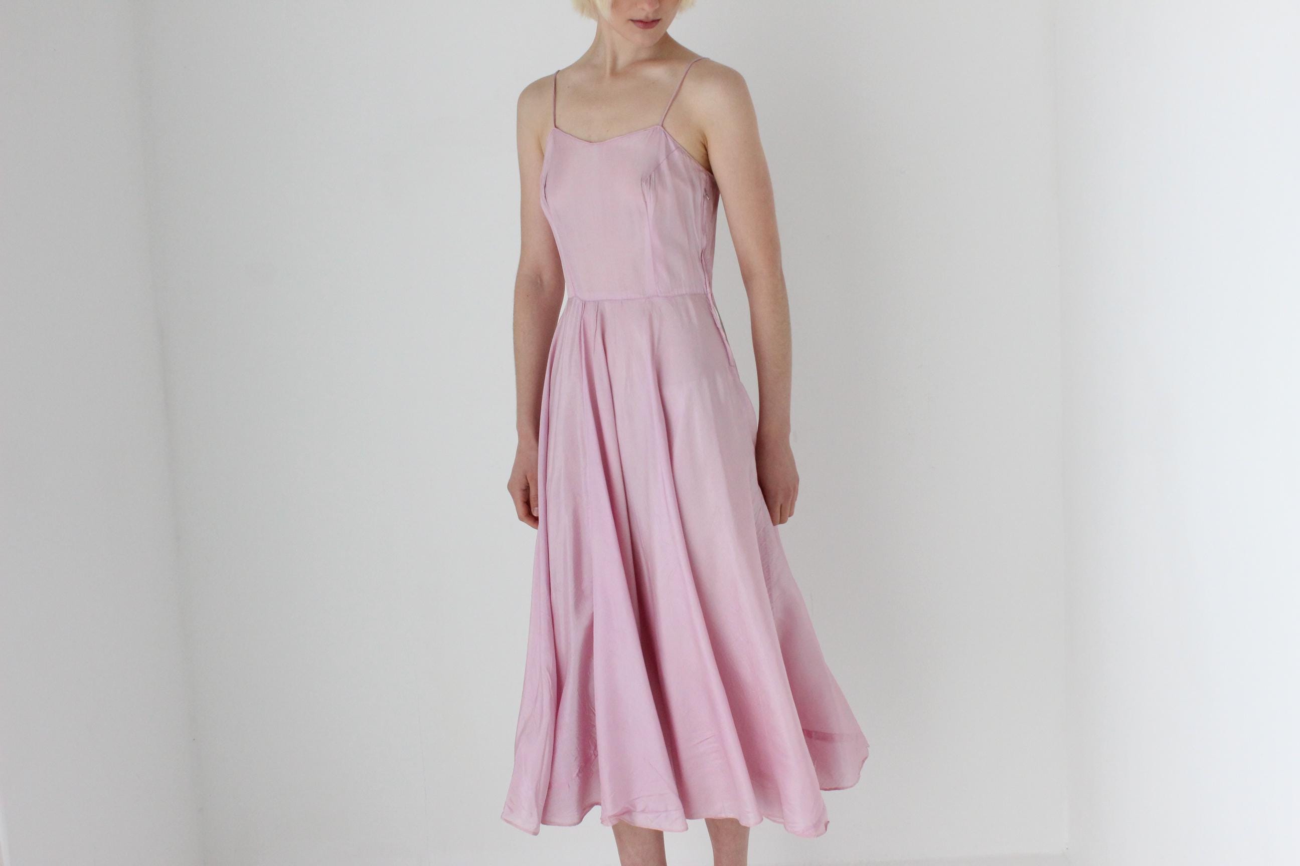 Dreamy 1950s Handmade Pastel Slip Dress