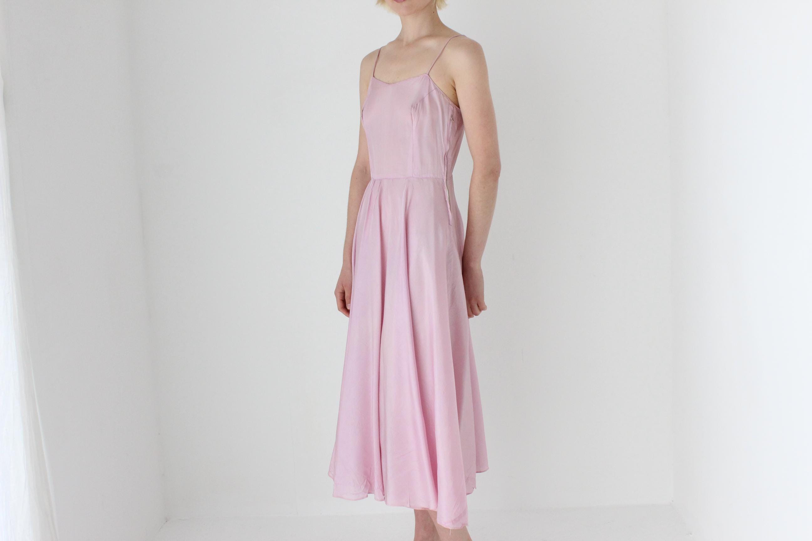 Dreamy 1950s Handmade Pastel Slip Dress