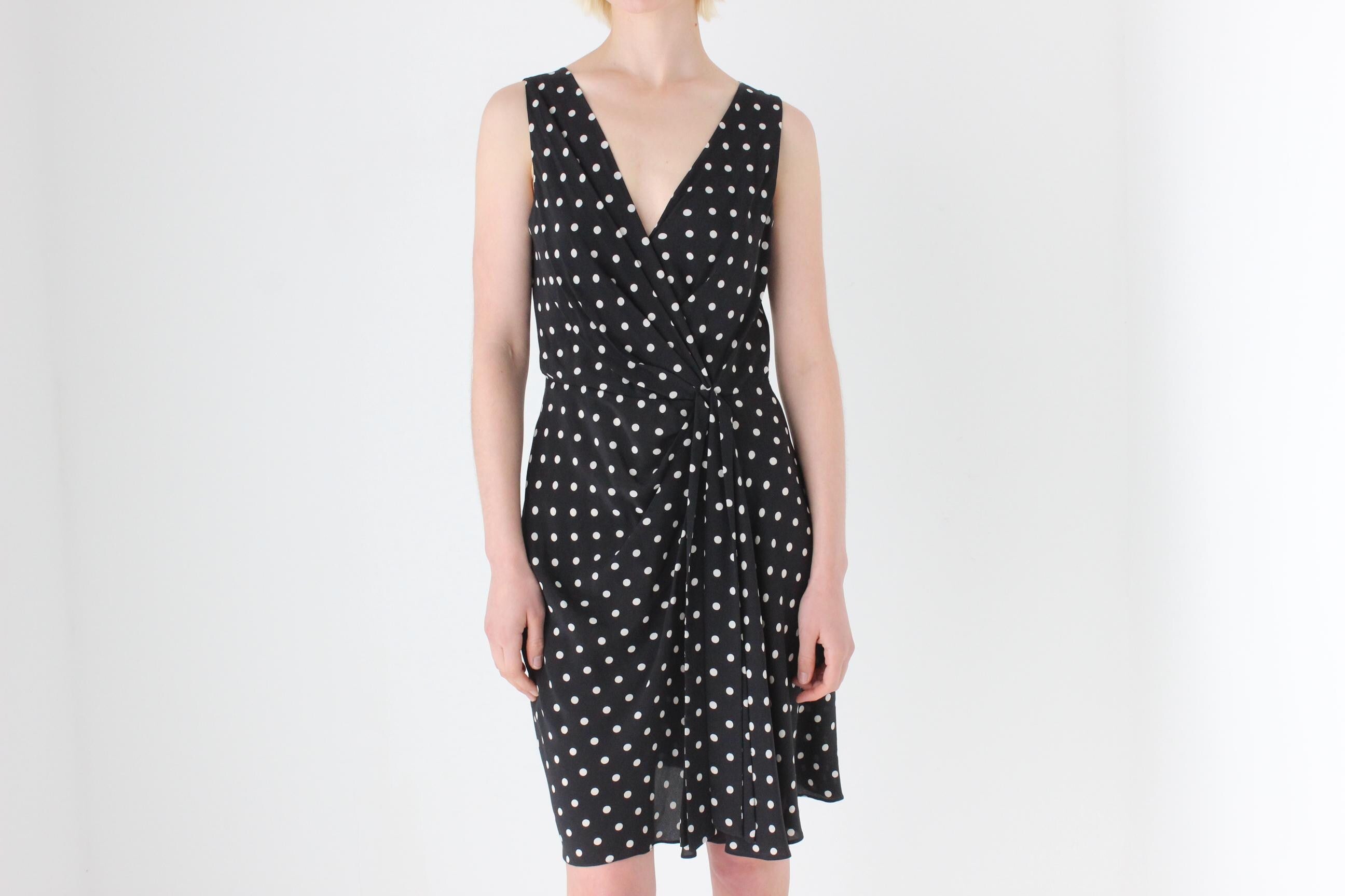 Demure 90s MOSCHINO COUTURE Pure Silk Polkadot Mini