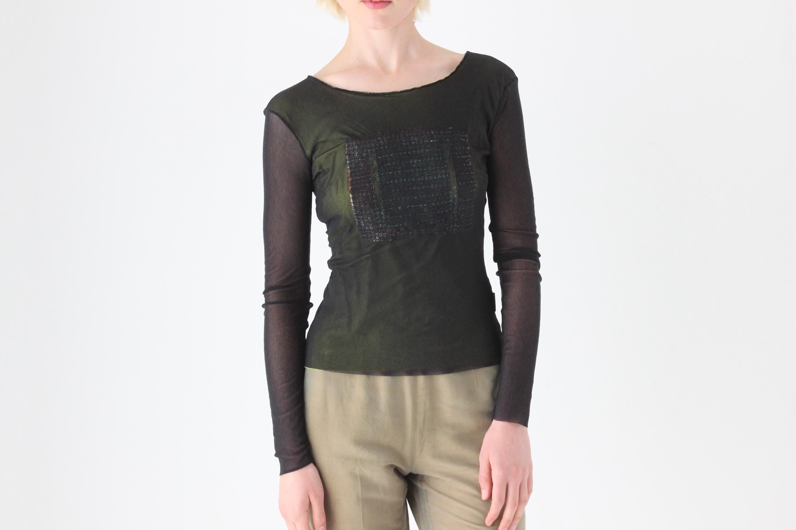 Y2K Mesh Top by Cult Italian Label Sisley