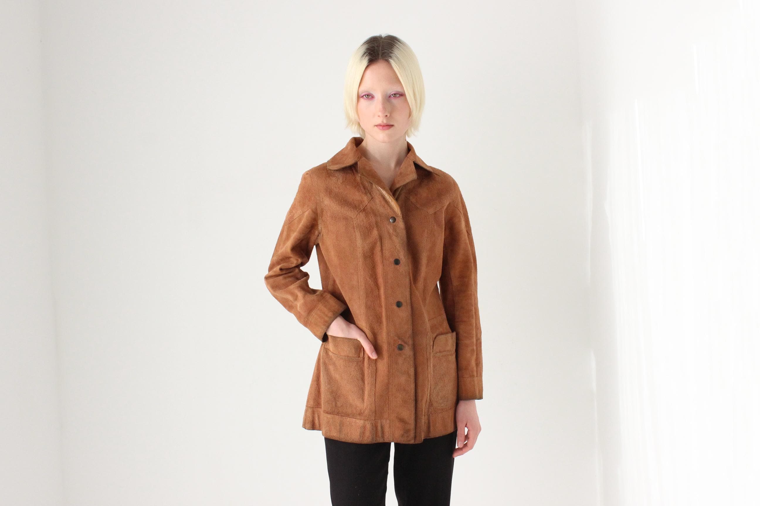 1970s REVERSIBLE / Double Sided Leather & Suede Jacket