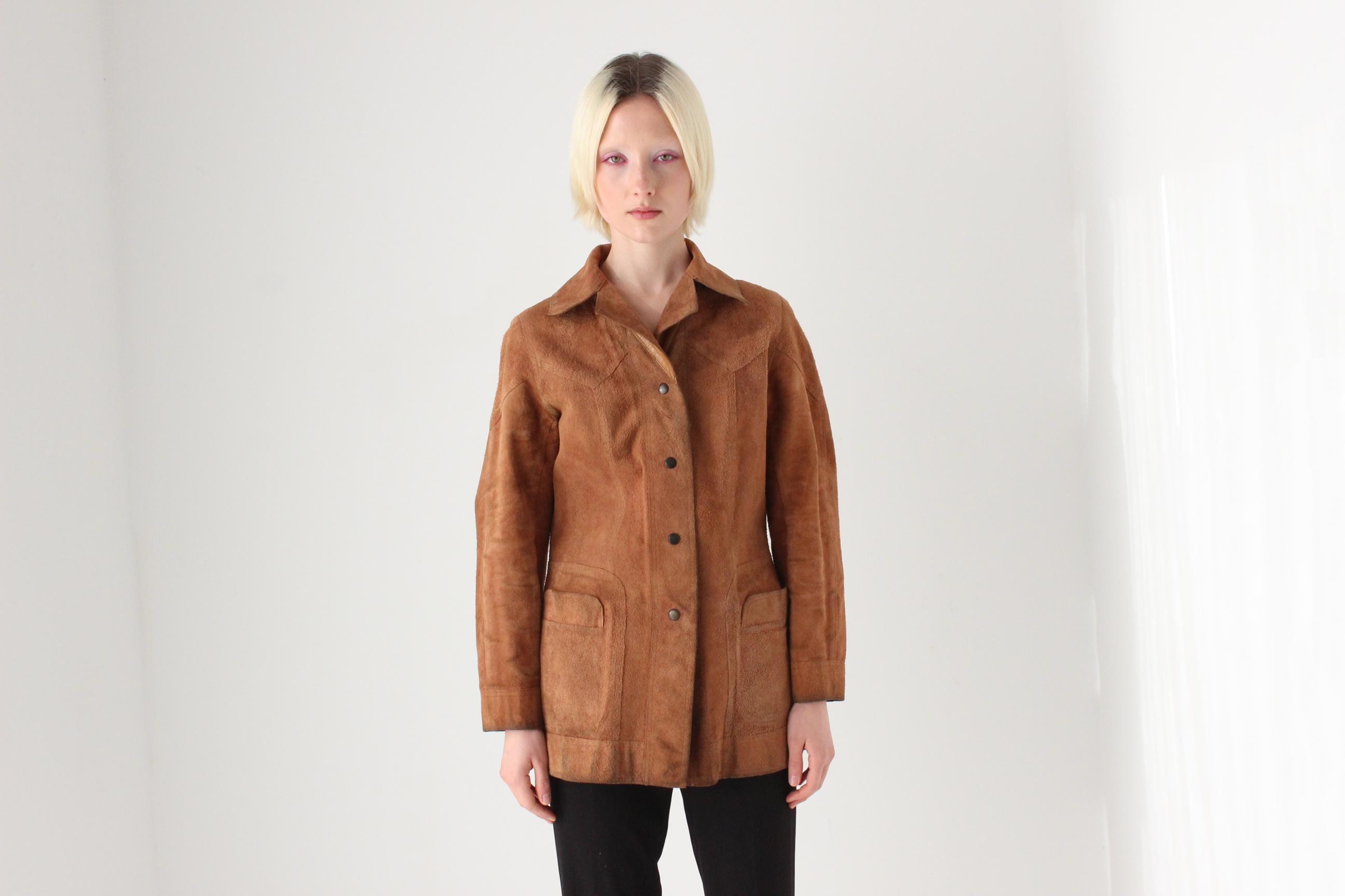 1970s REVERSIBLE / Double Sided Leather & Suede Jacket