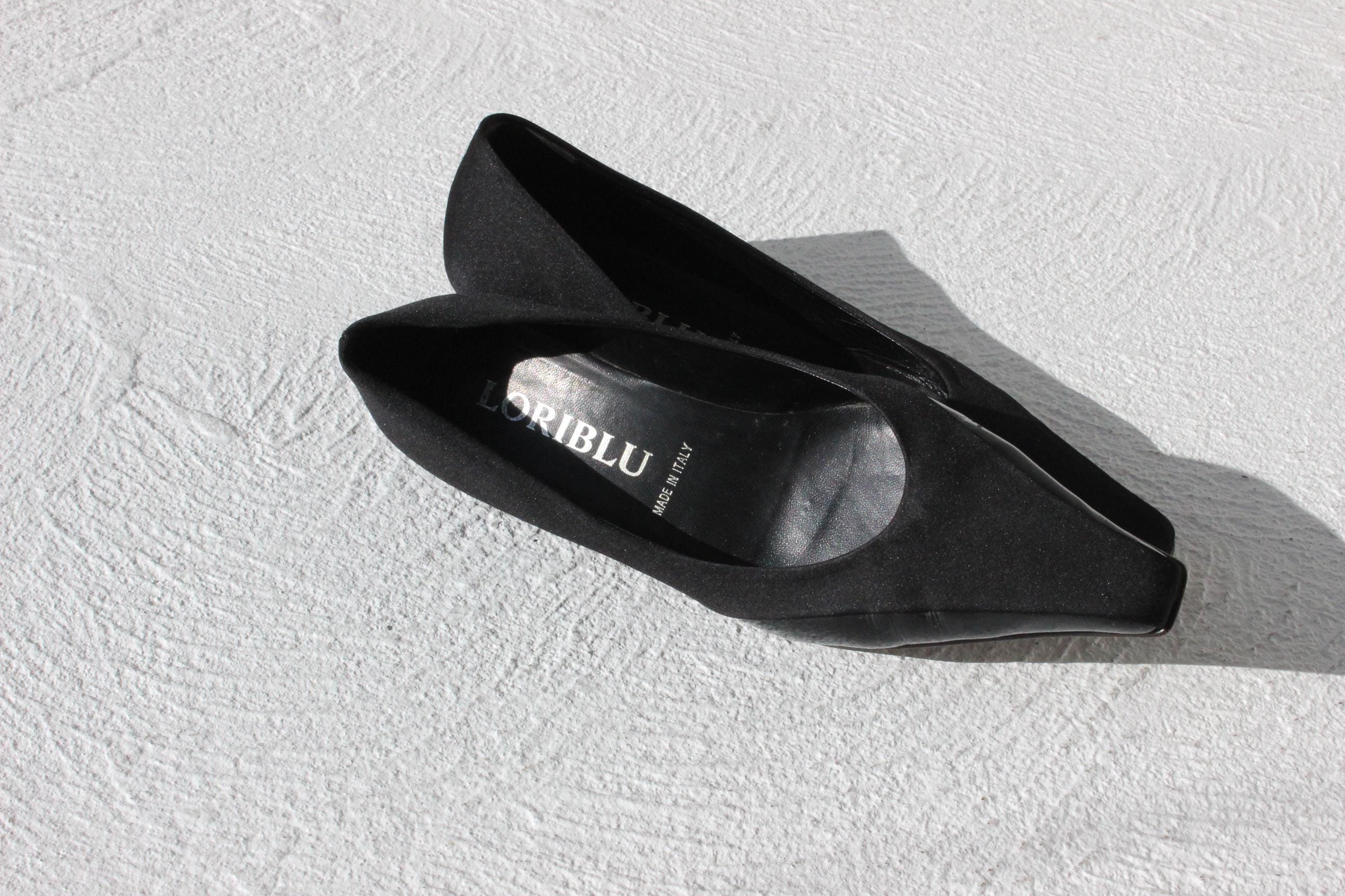 Futuristic Y2K Italian Designer Loriblu Pointed Toe Low Wedge Flats ~ Euro 38