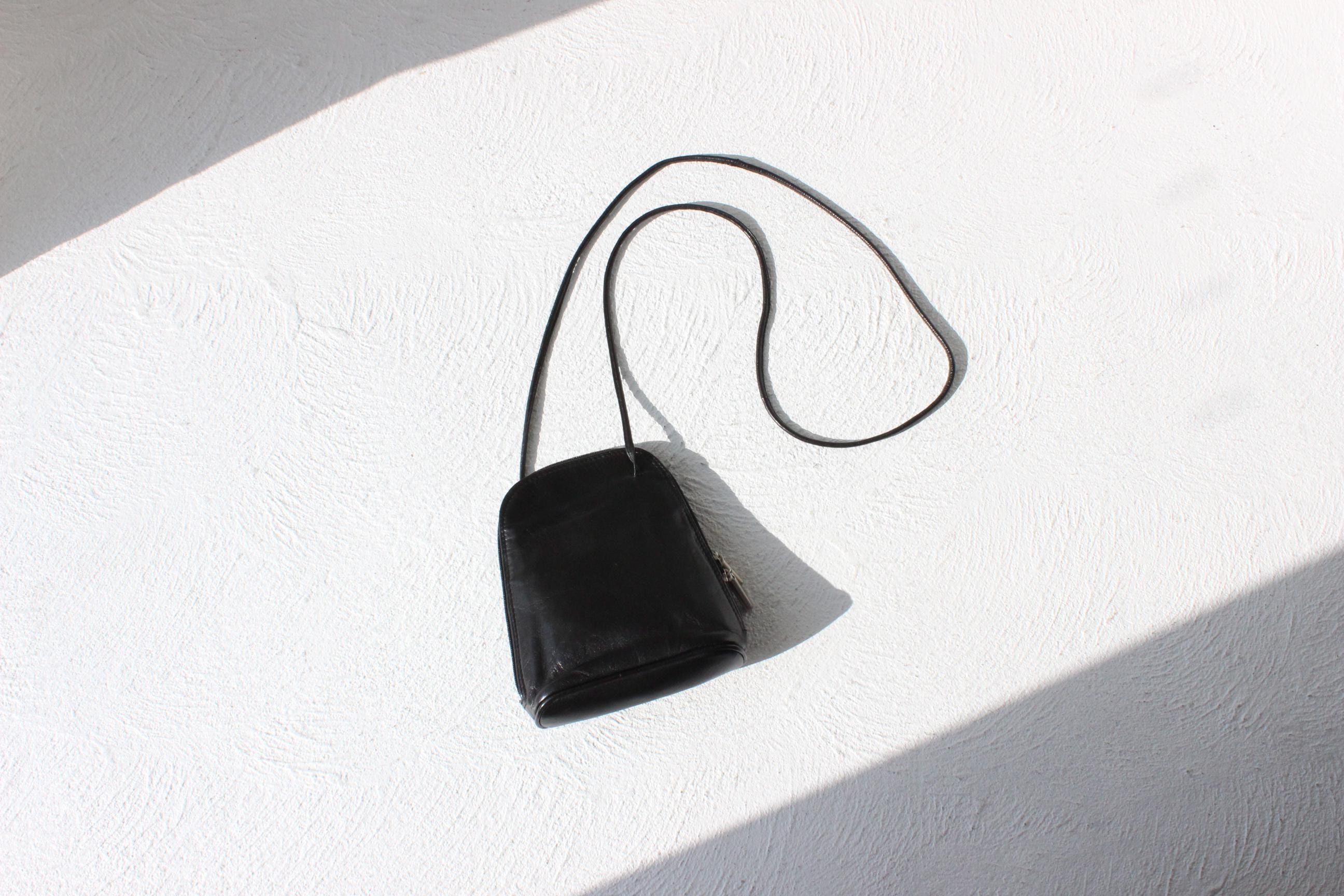 90s Italian Leather Minimal Cross-Body Bag