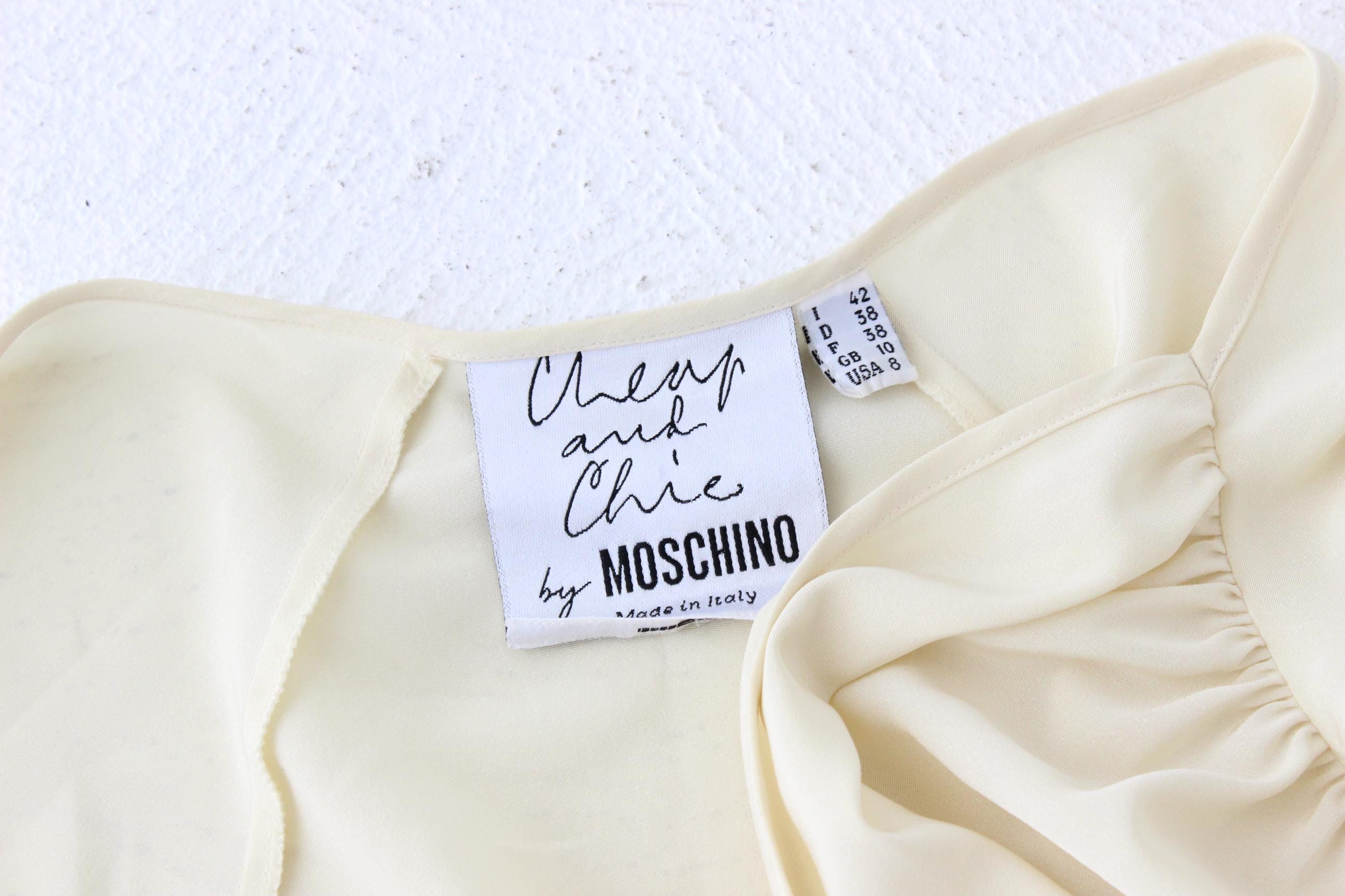 2000s Moschino Cream Wrap Ballerina Bridal Top