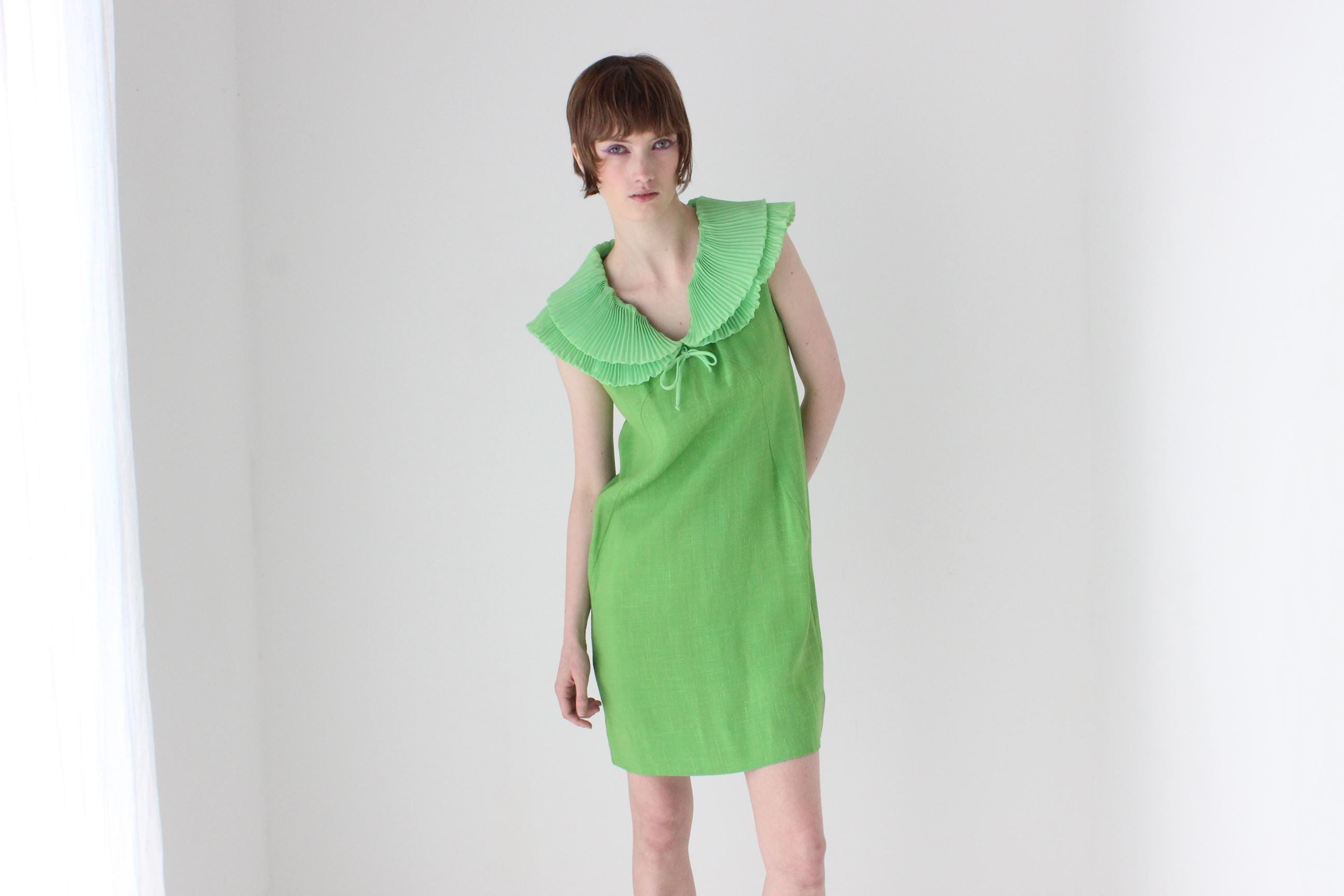 Historic 60s Pleated Collar Shift Dress by John Hilton