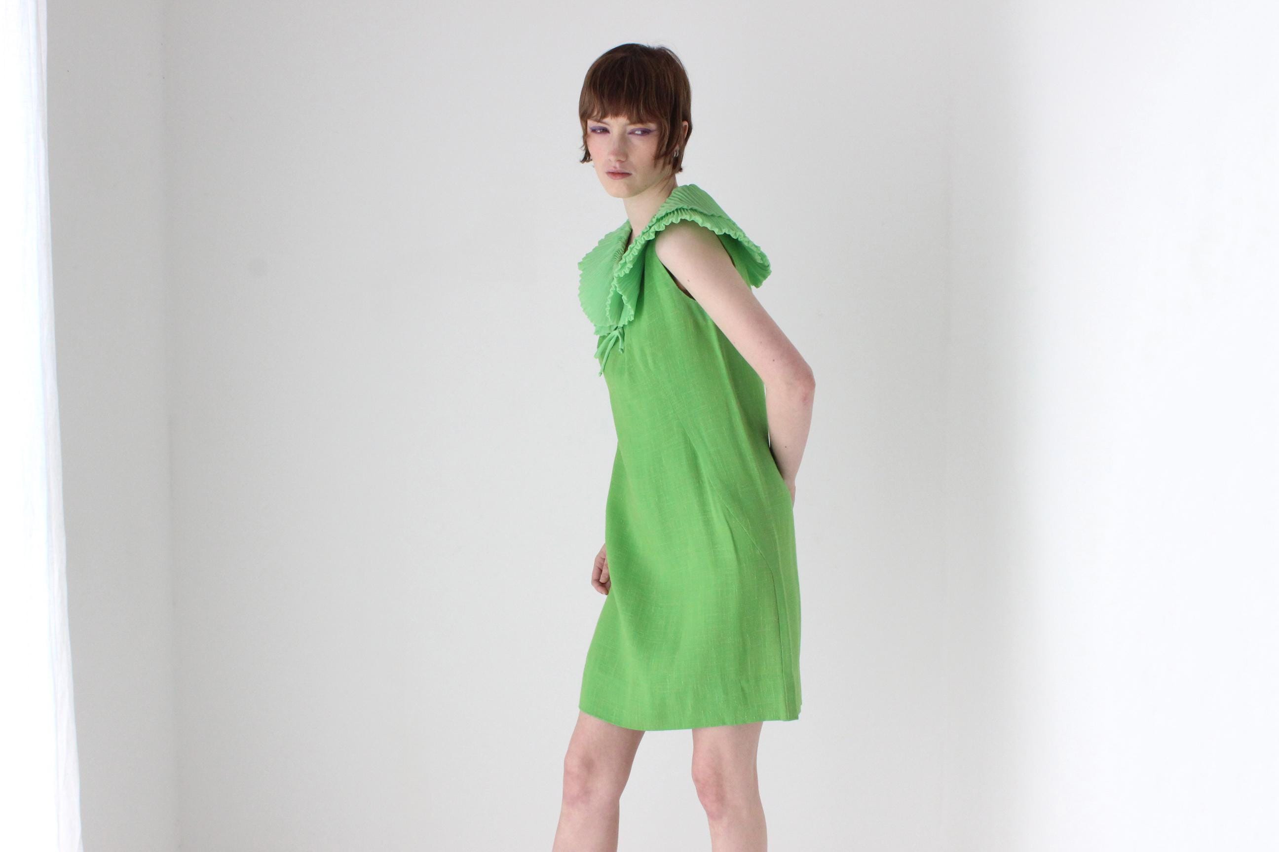 Historic 60s Pleated Collar Shift Dress by John Hilton